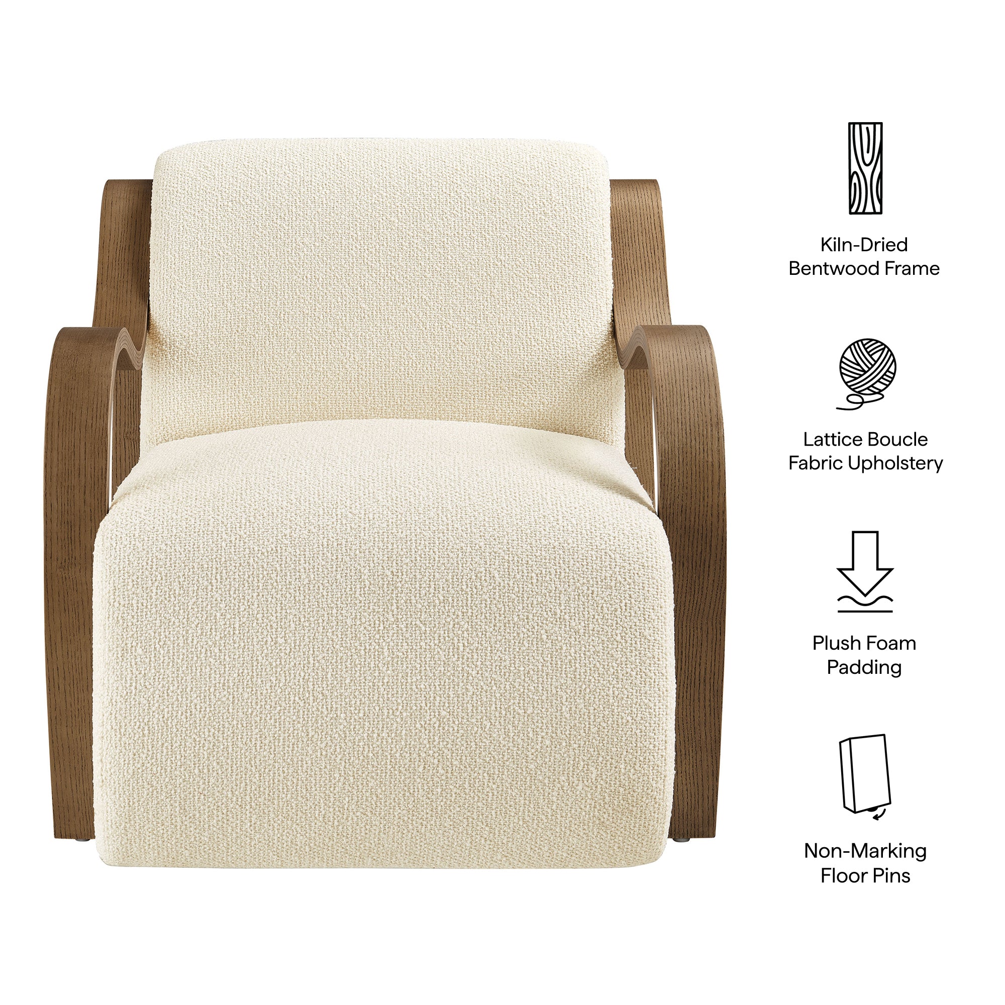 Atrium Lattice Boucle Accent Armchair