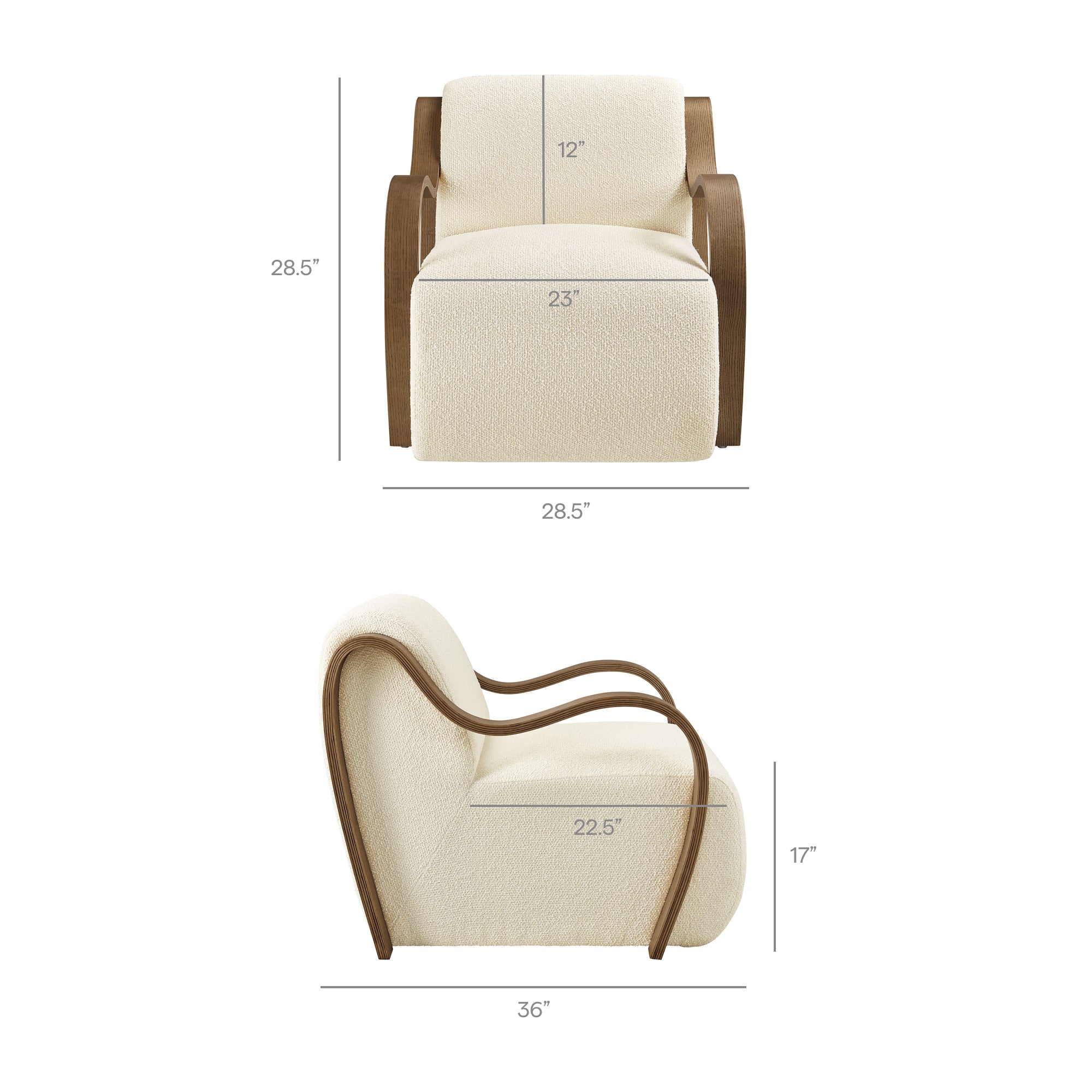 Atrium Lattice Boucle Accent Armchair