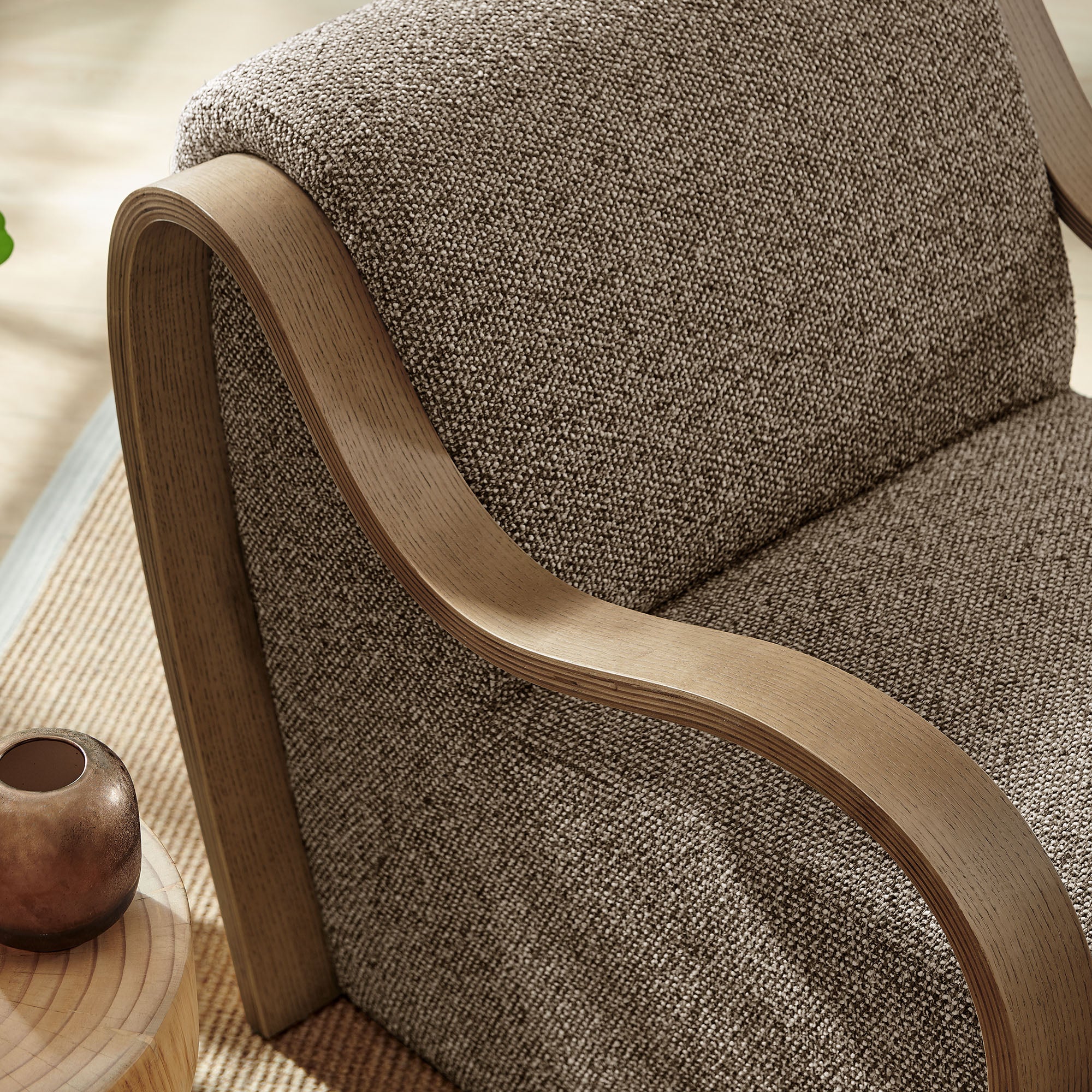 Atrium Lattice Boucle Accent Armchair