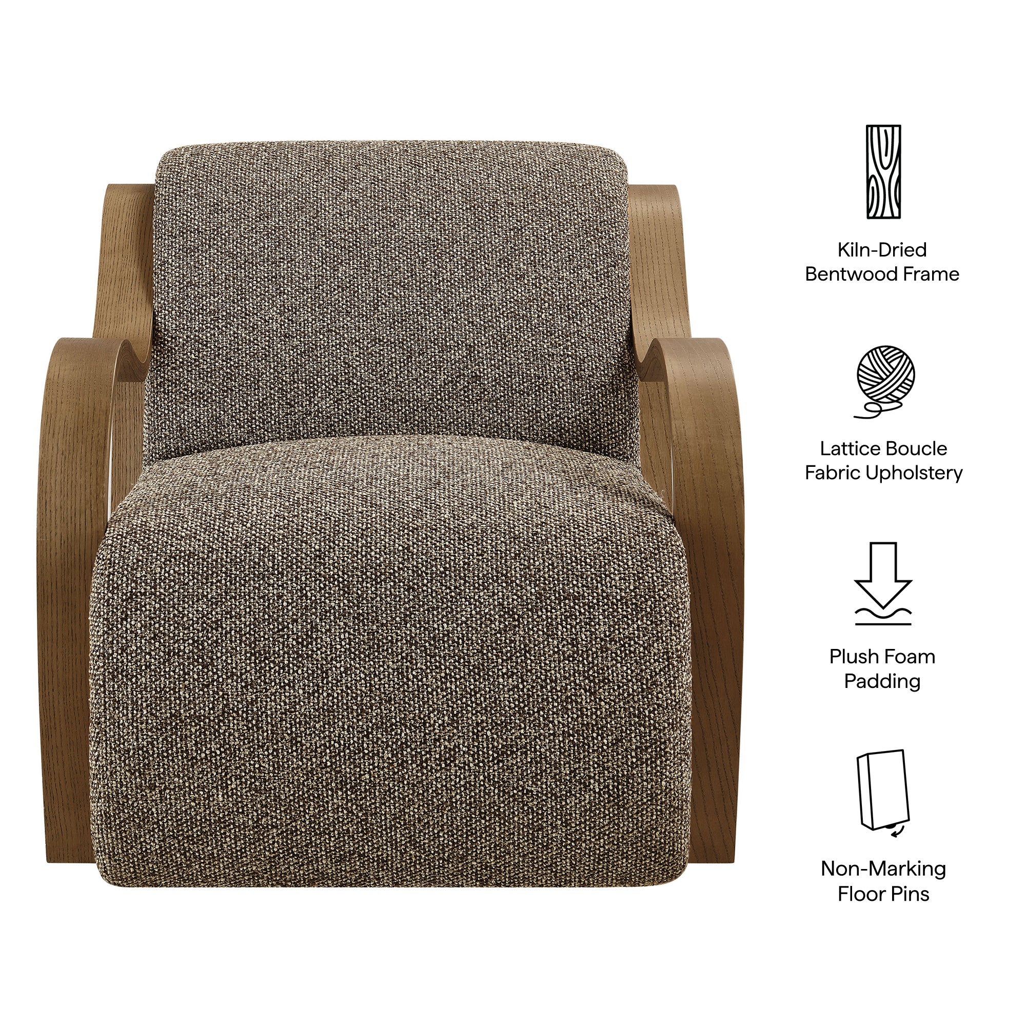 Atrium Lattice Boucle Accent Armchair