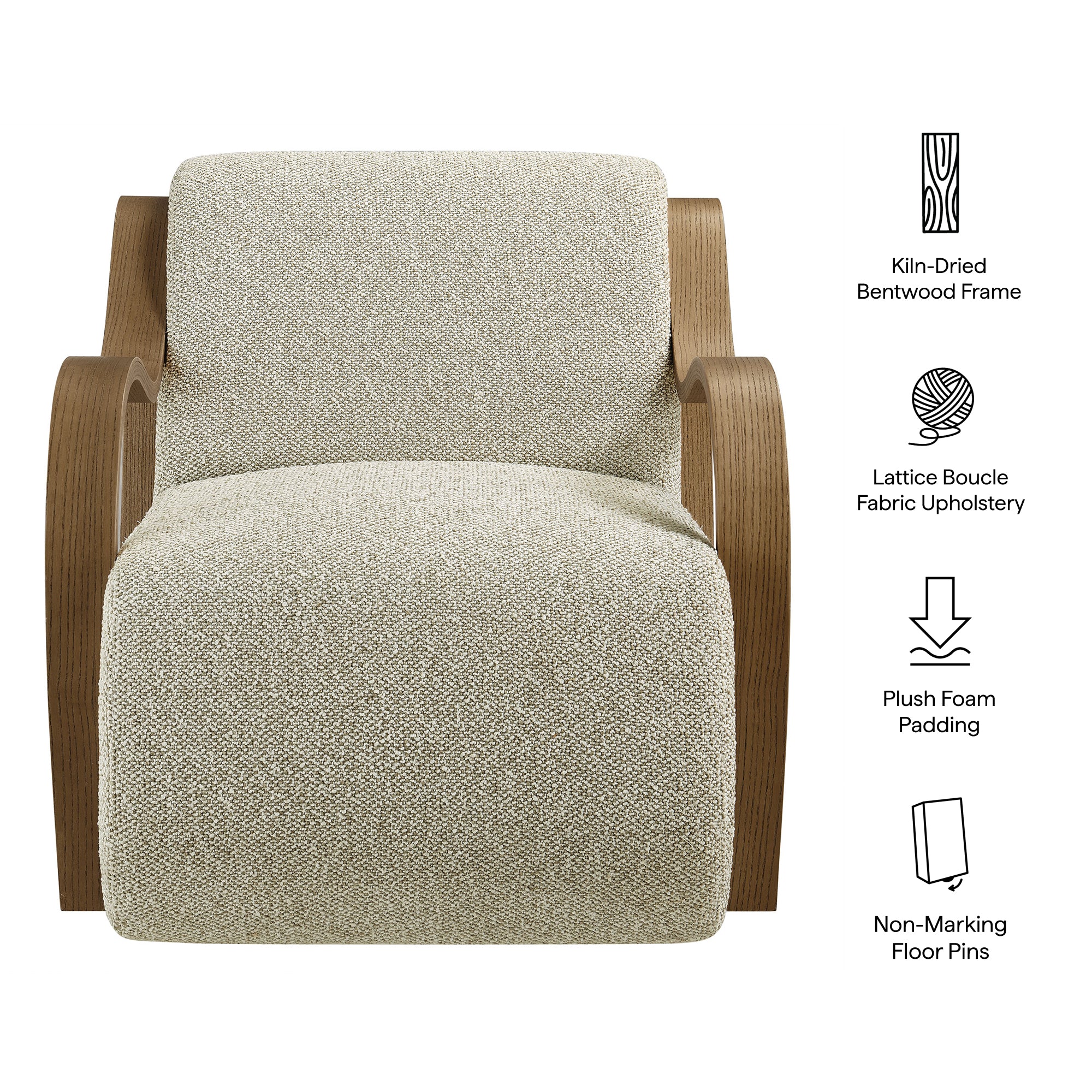 Atrium Lattice Boucle Accent Armchair