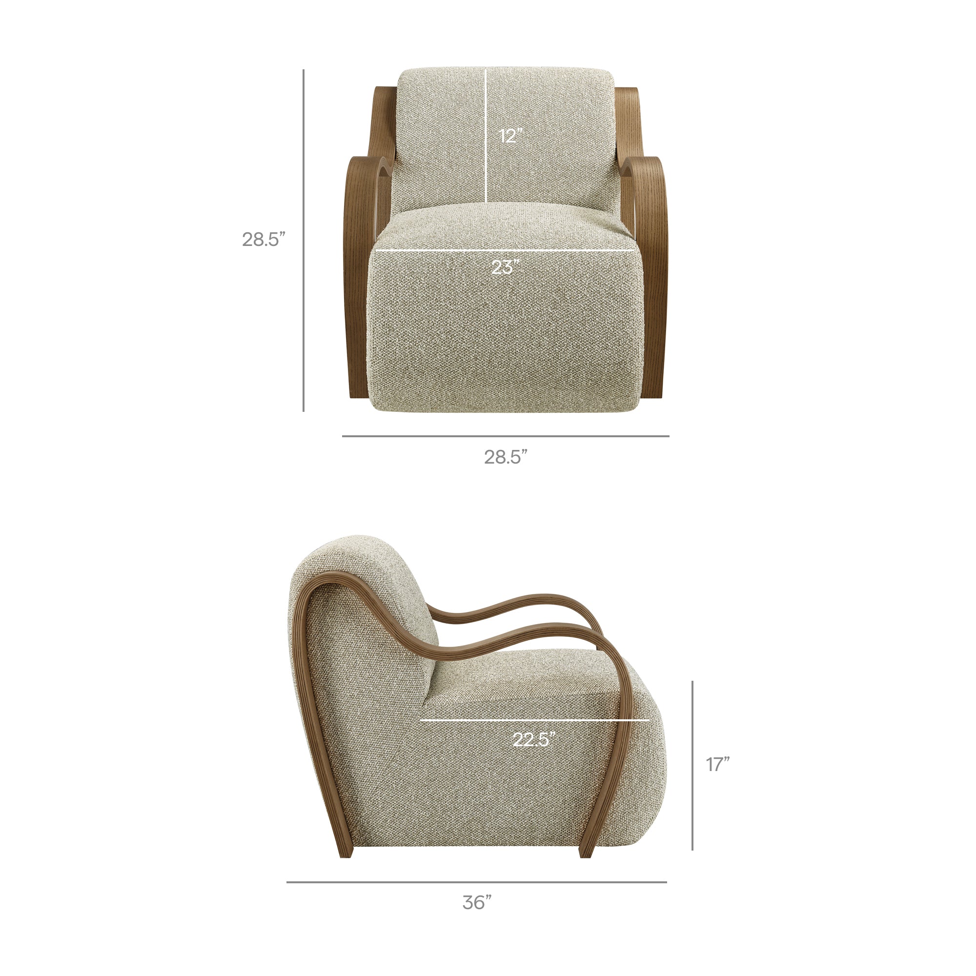 Atrium Lattice Boucle Accent Armchair