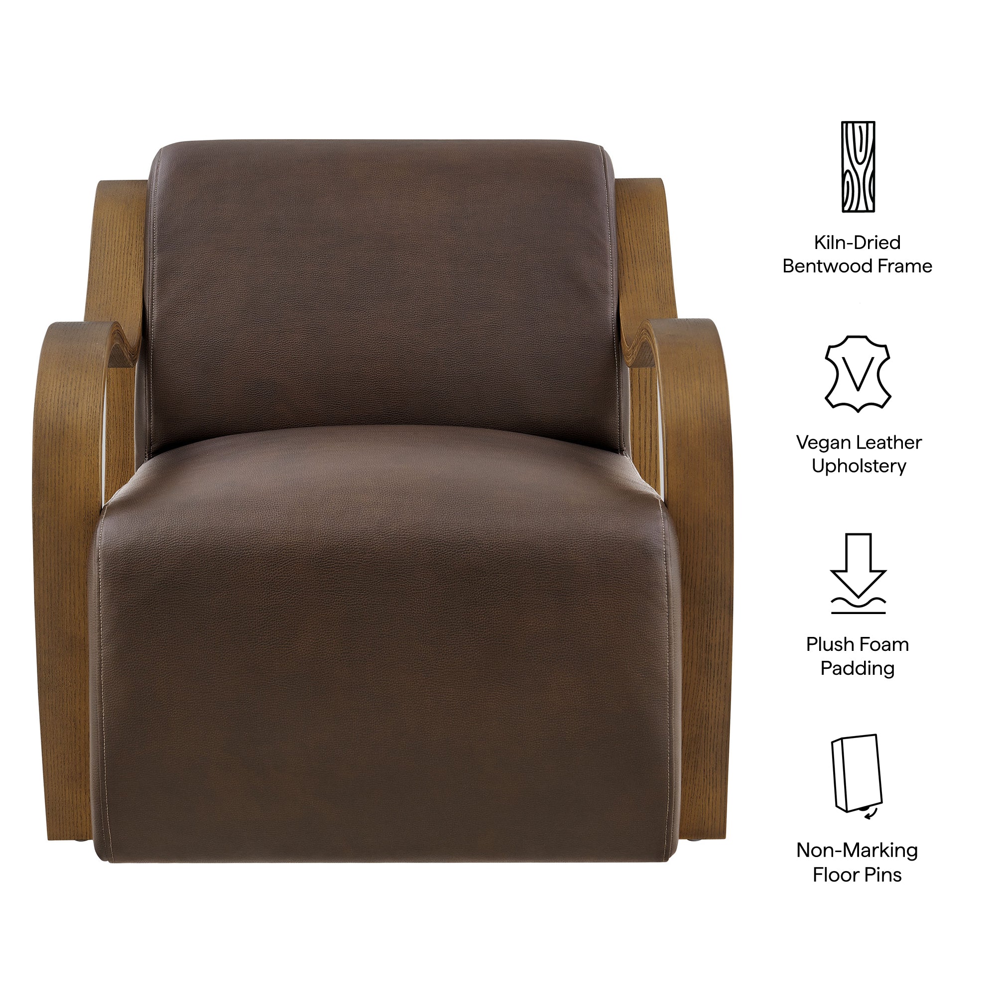 Atrium Vegan Leather Accent Armchair