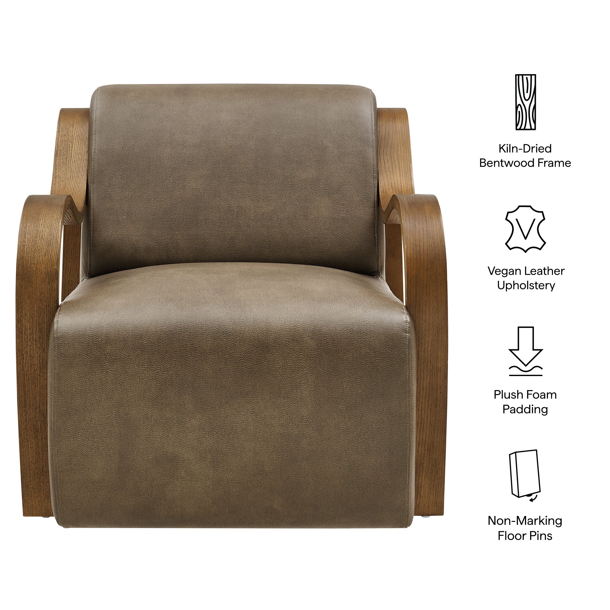 Atrium Vegan Leather Accent Armchair