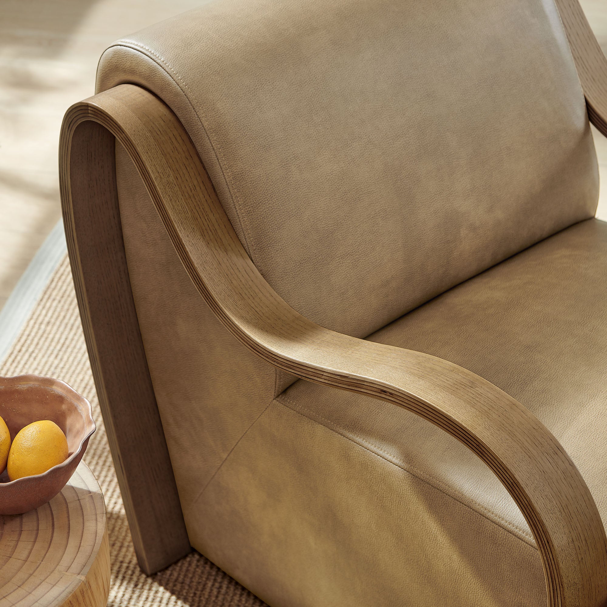 Atrium Vegan Leather Accent Armchair