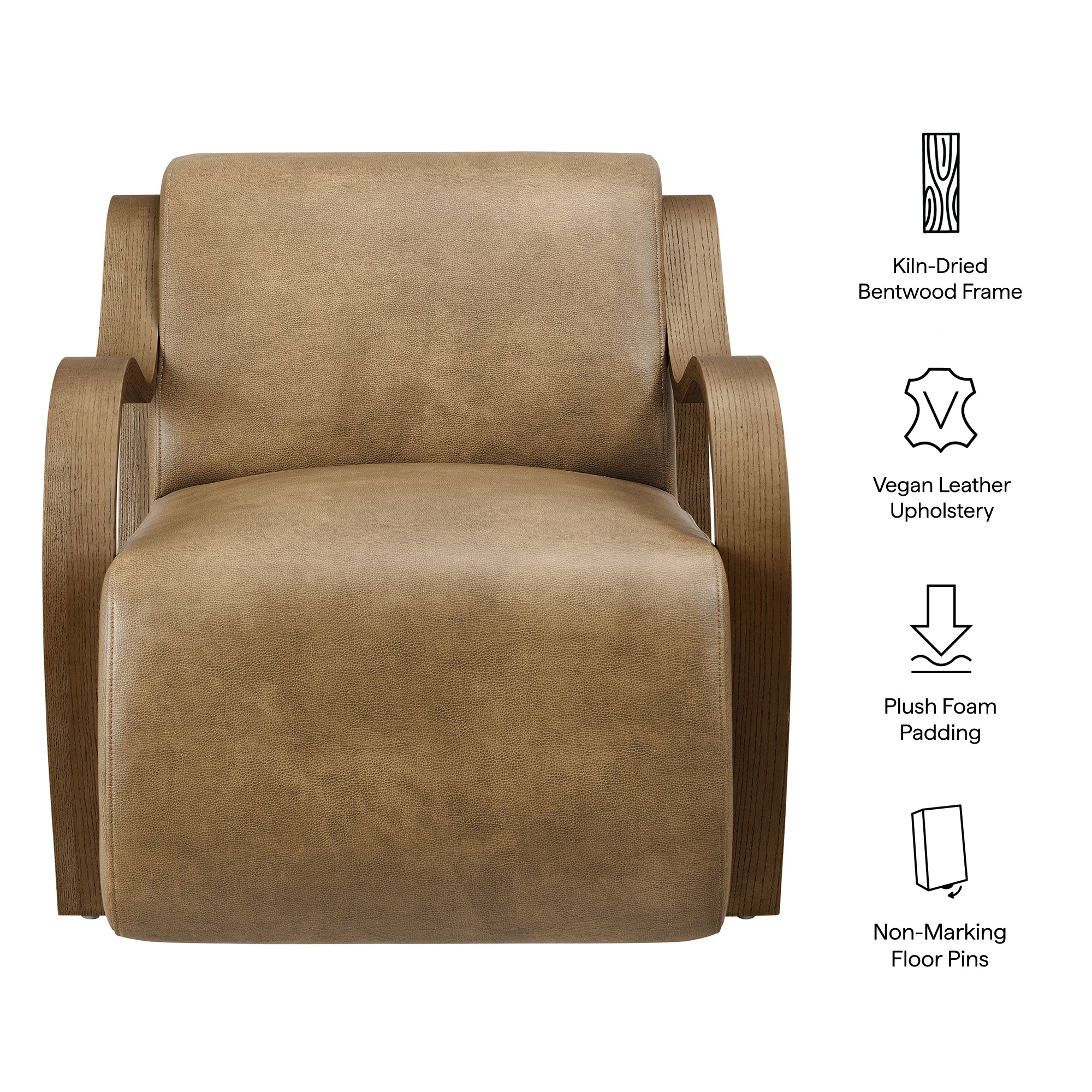 Atrium Vegan Leather Accent Armchair
