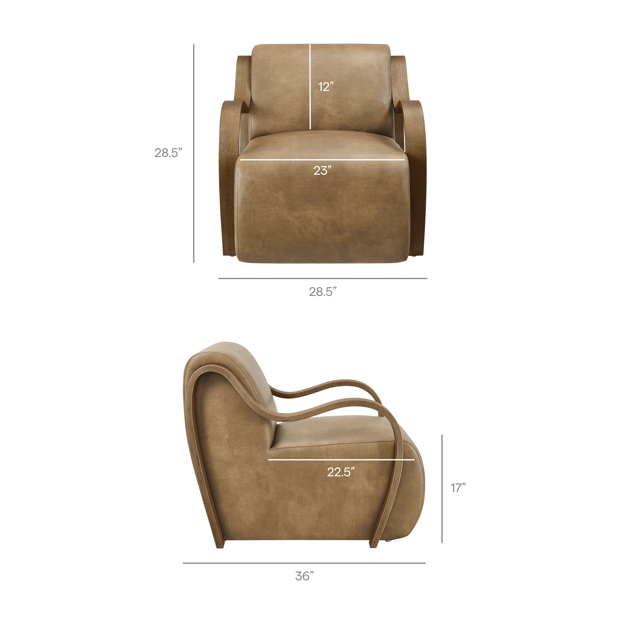 Atrium Vegan Leather Accent Armchair