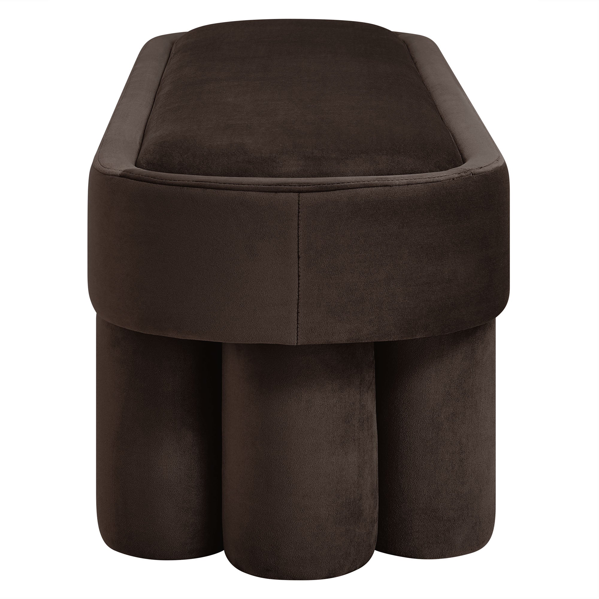 Mossi Oval Performance Velvet Accent Bench