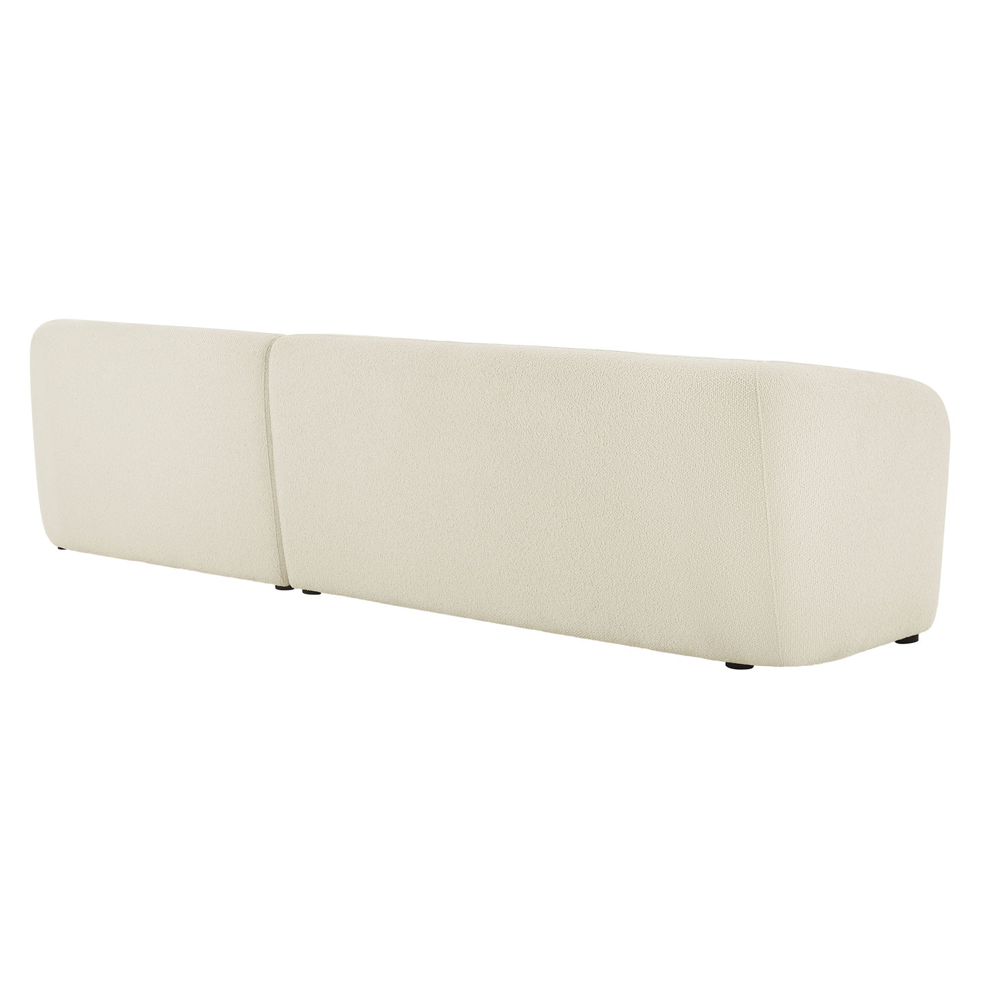 Monica 2 Piece Right Facing Boucle Fabric Modular Sofa with Chaise