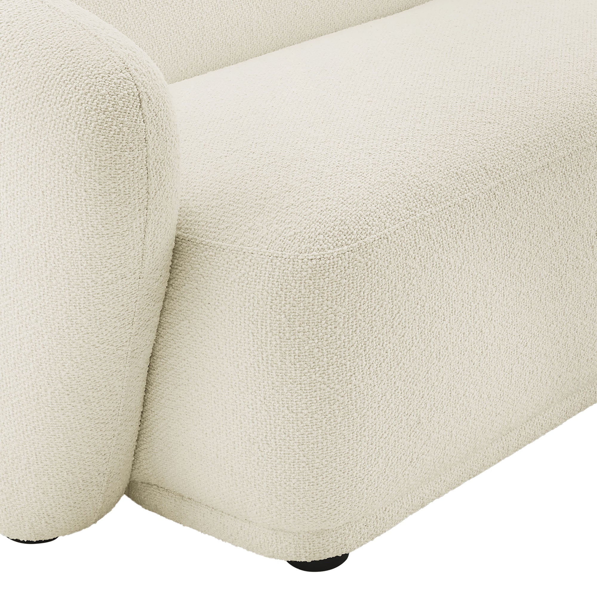 Monica 2 Piece Right Facing Boucle Fabric Modular Sofa with Chaise