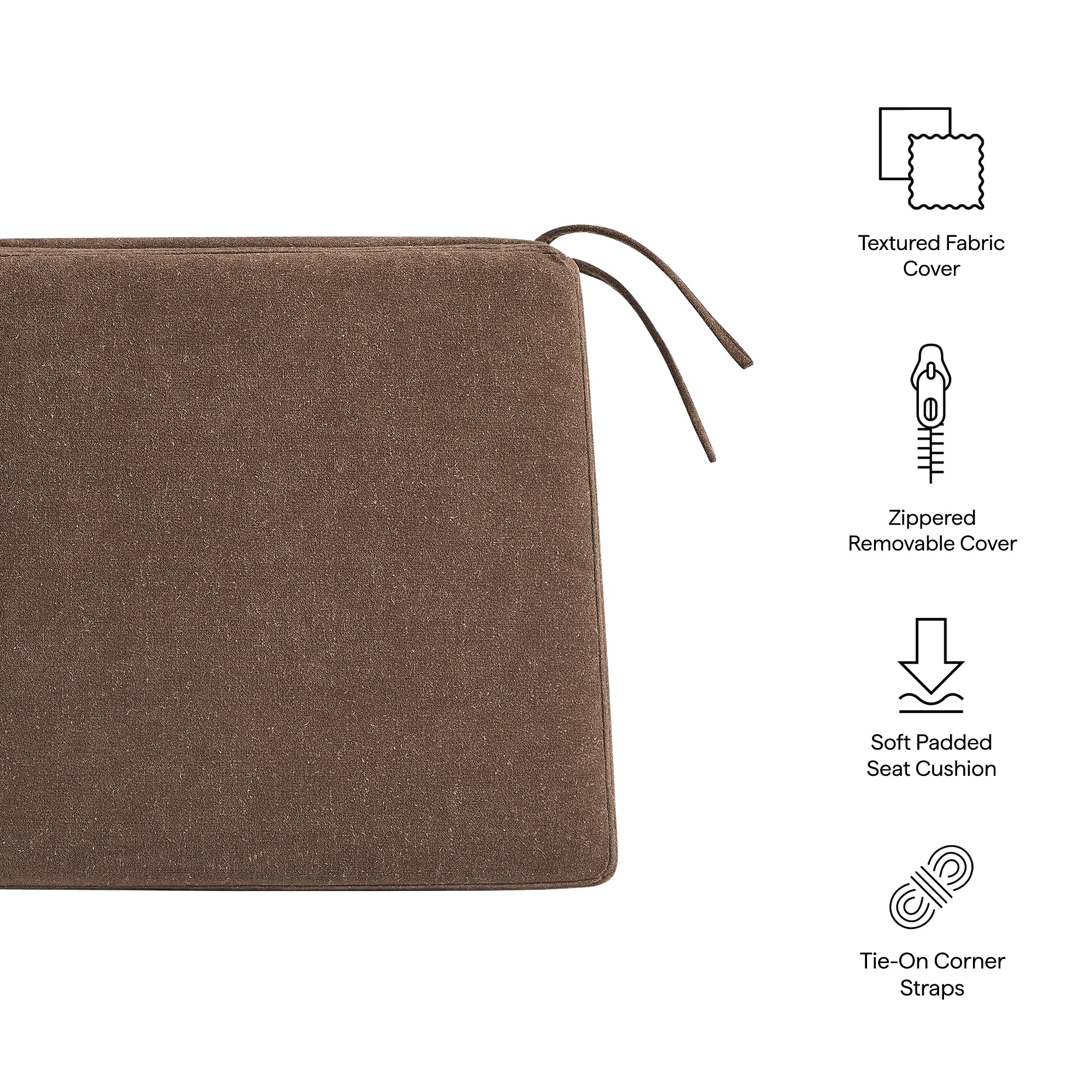 Jax Fabric Dining Chair Seat Cushion