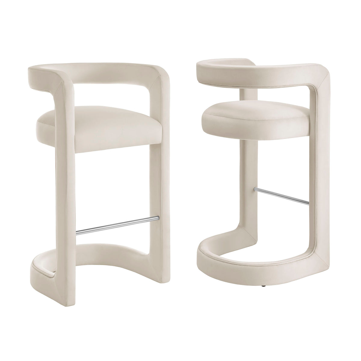 Winslow Performance Velvet Bar Stool Set of 2