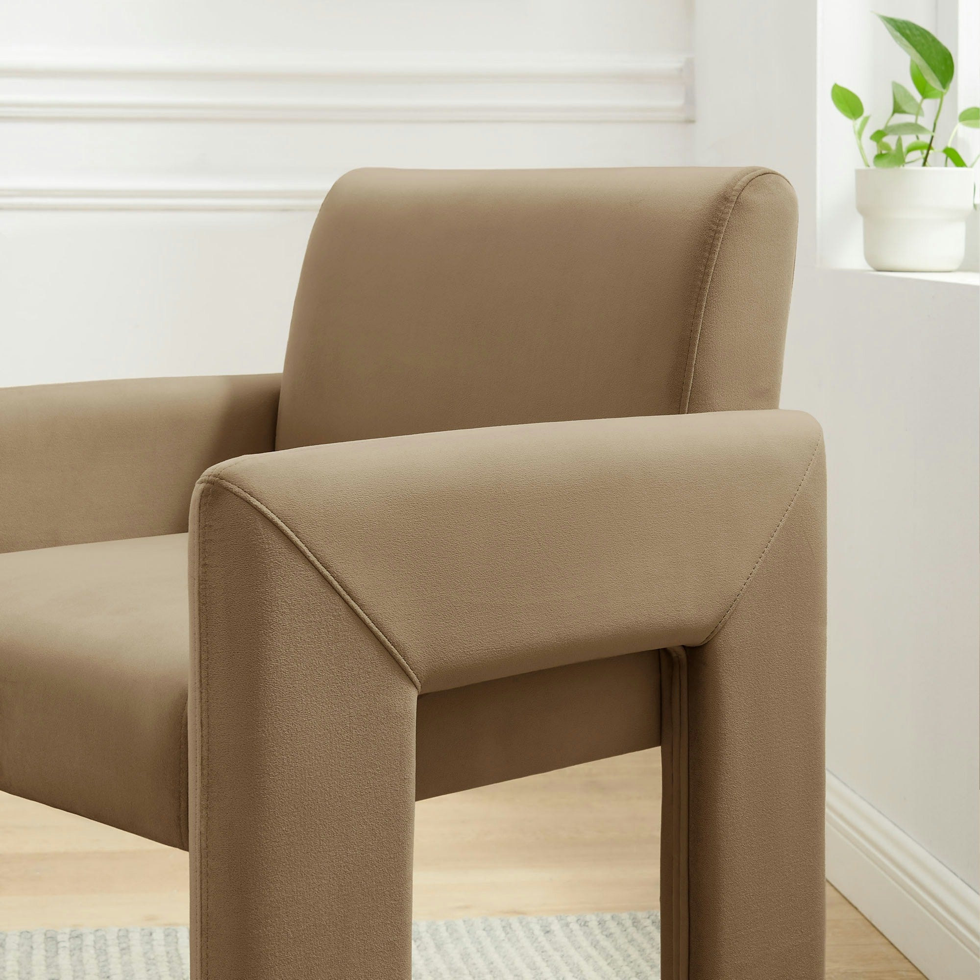 Daven Stain-Resistant Performance Velvet Dining Armchair