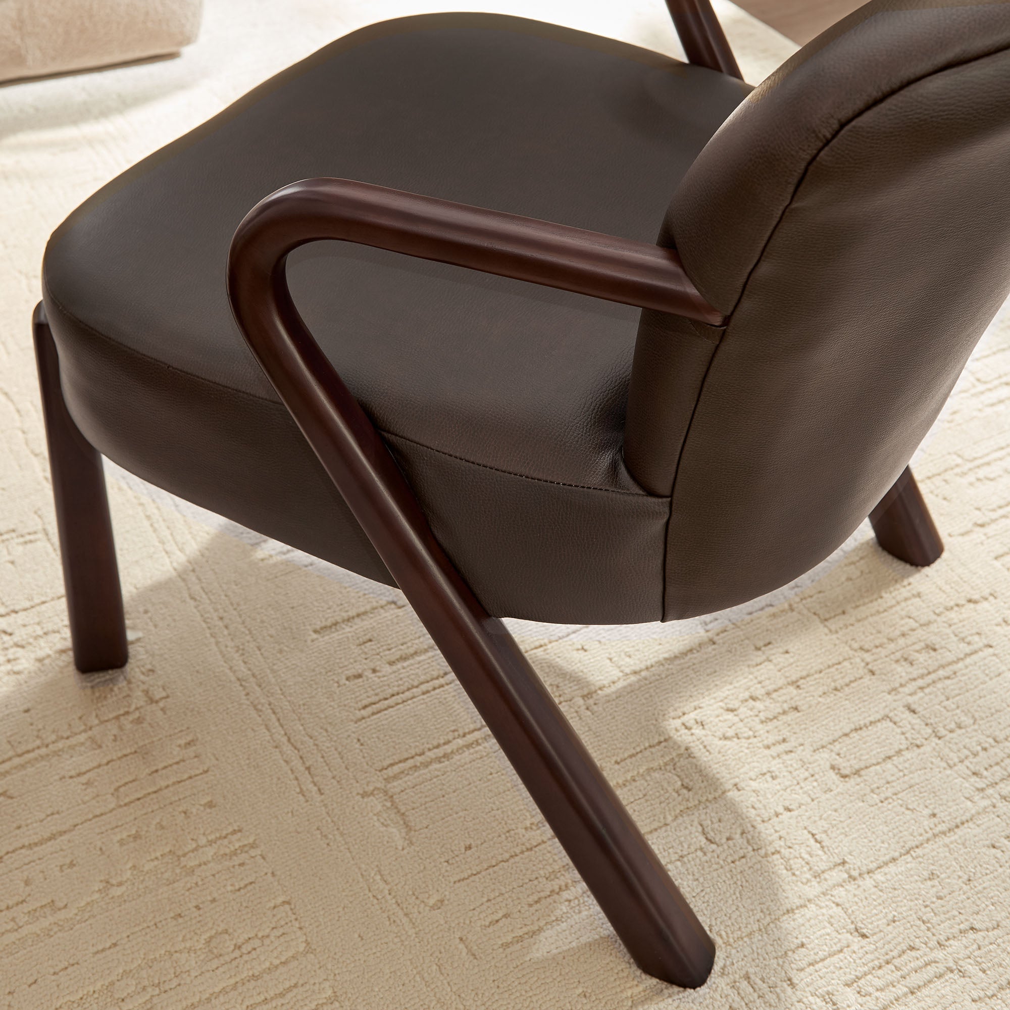 Arden Faux Leather Upholstered Accent Armchair
