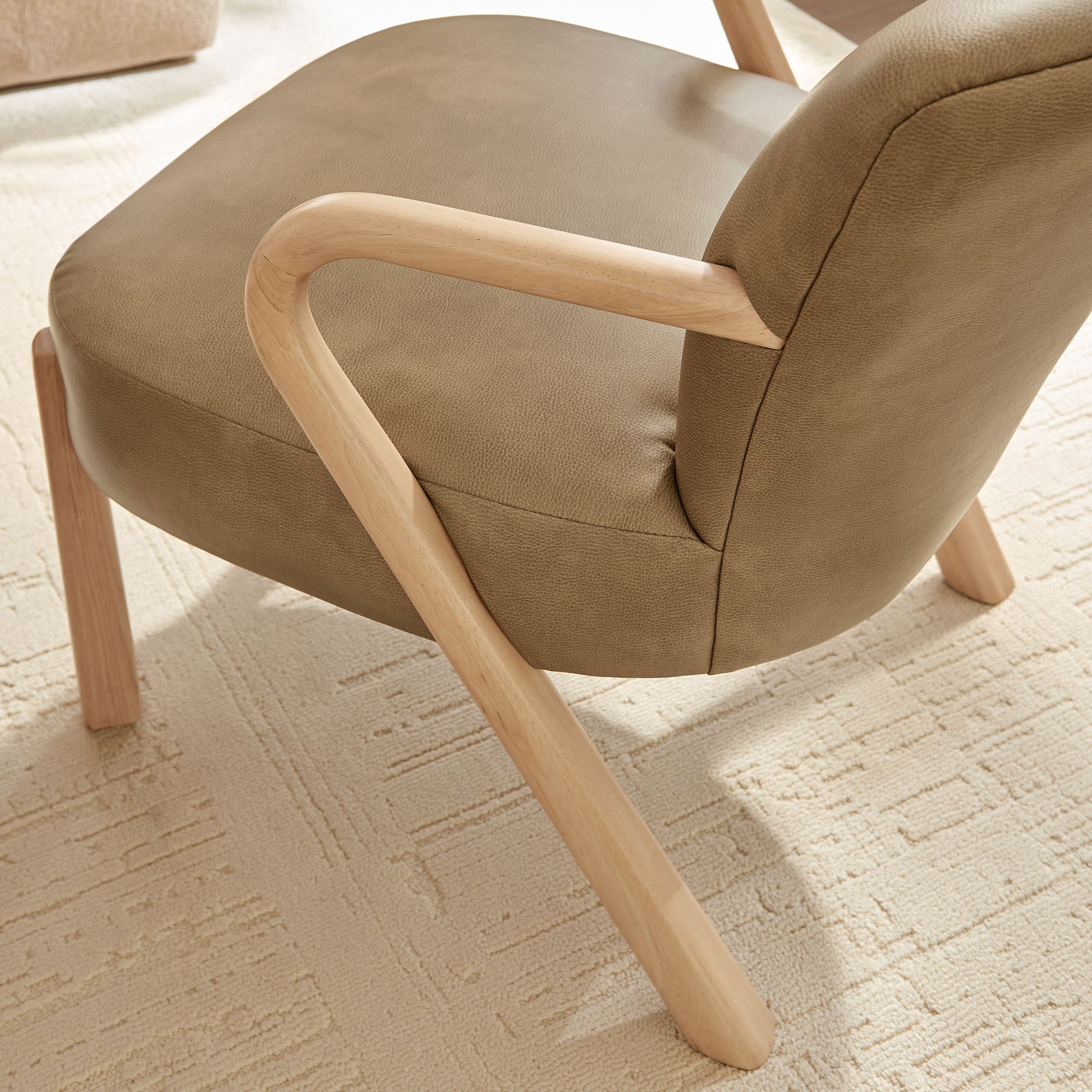 Arden Faux Leather Upholstered Accent Armchair