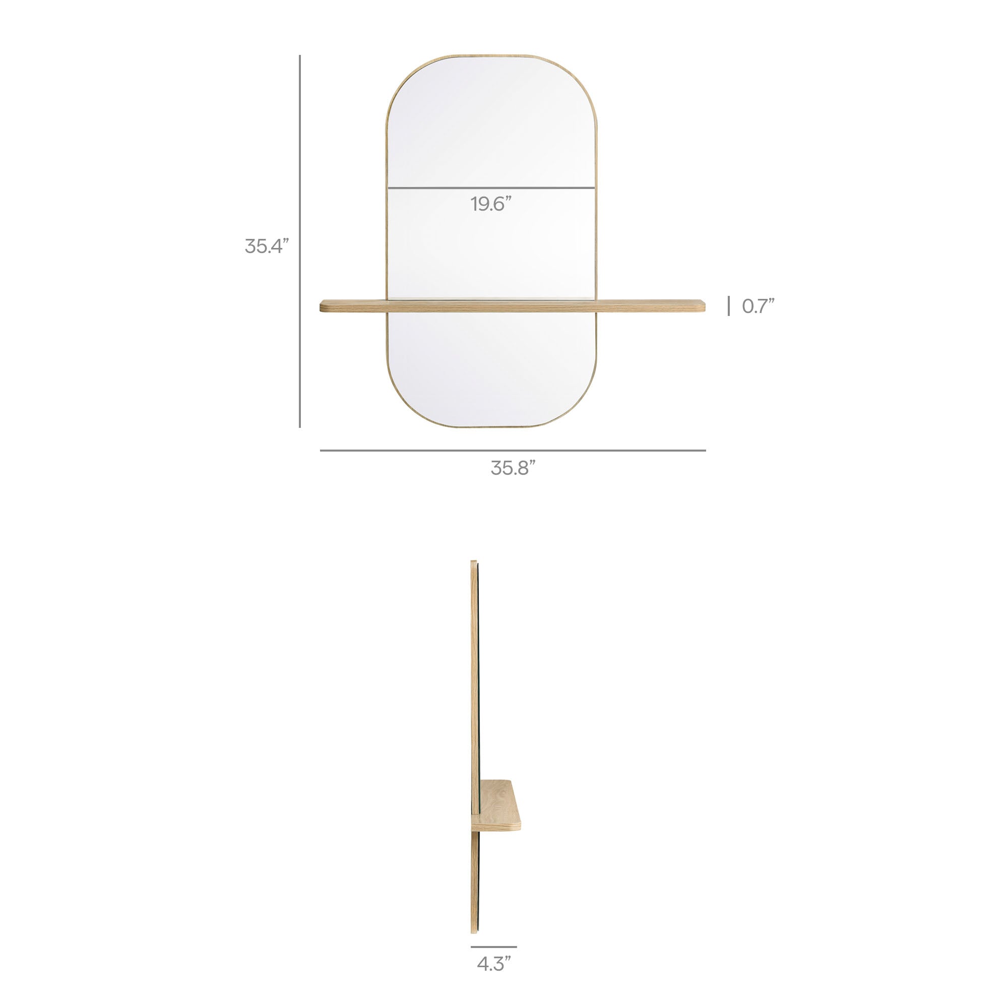 Solstice Large Oval Mirror
