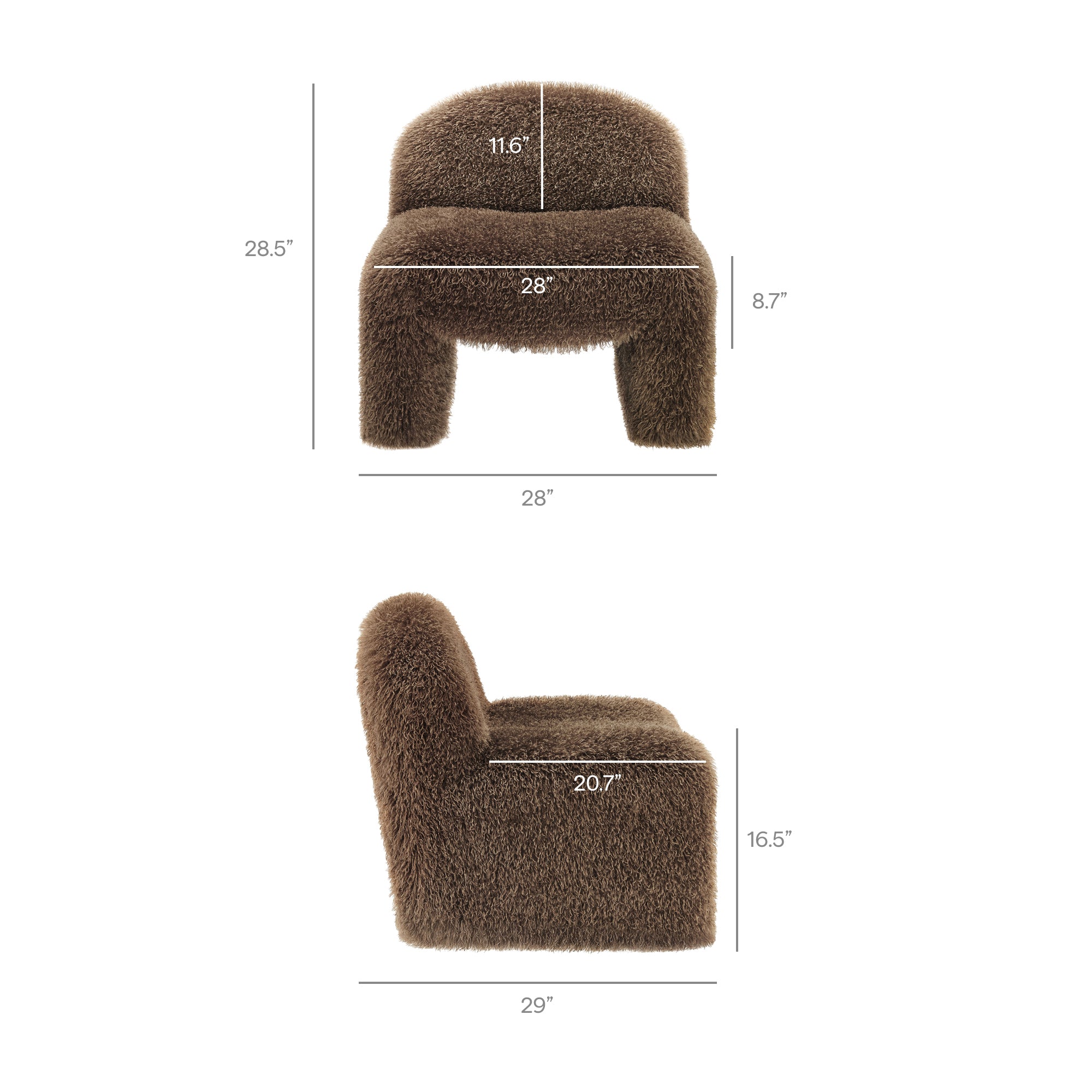 Mina Faux Fur Accent Chair