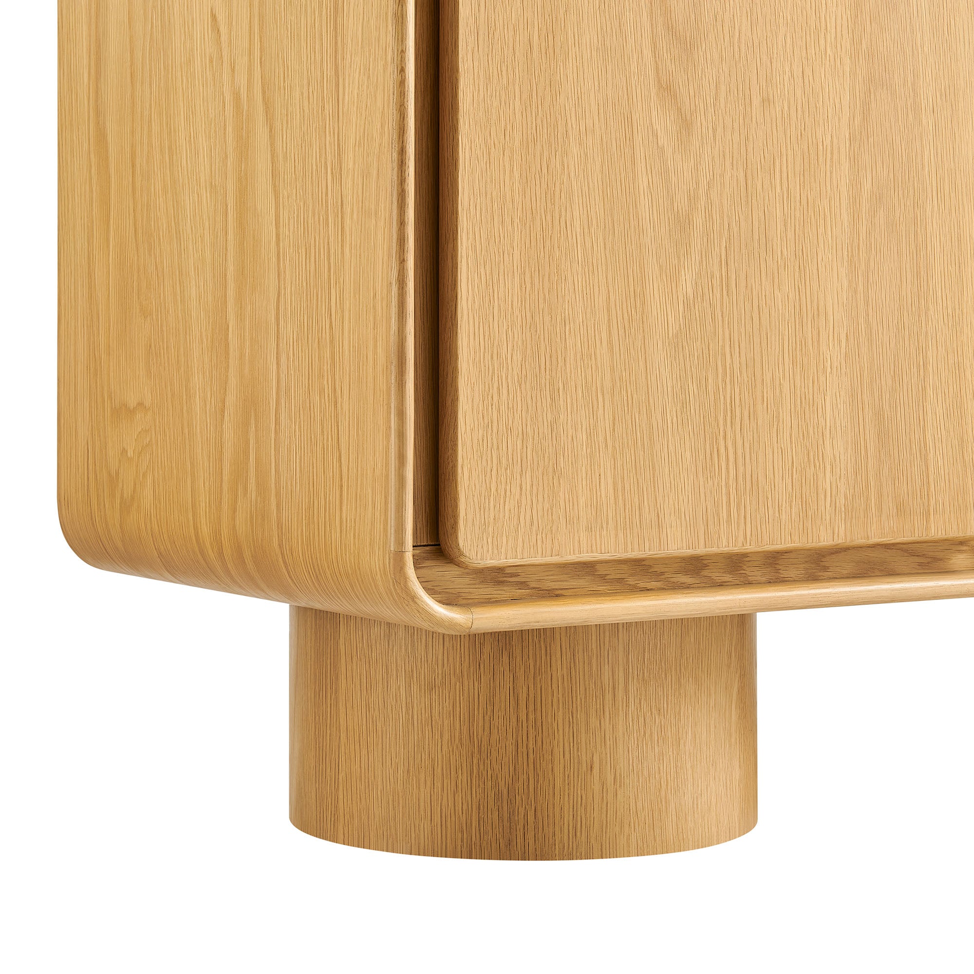 Lumo 2-Door Curved Wood Accent Cabinet