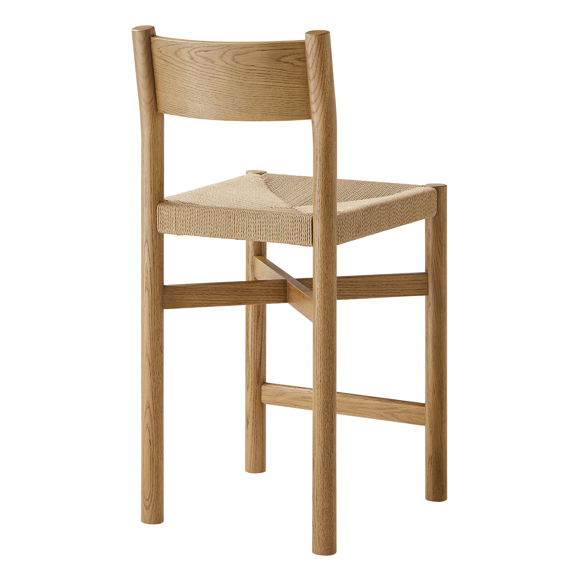 Alvia Wood Counter Stool With Woven Seats Set of 2