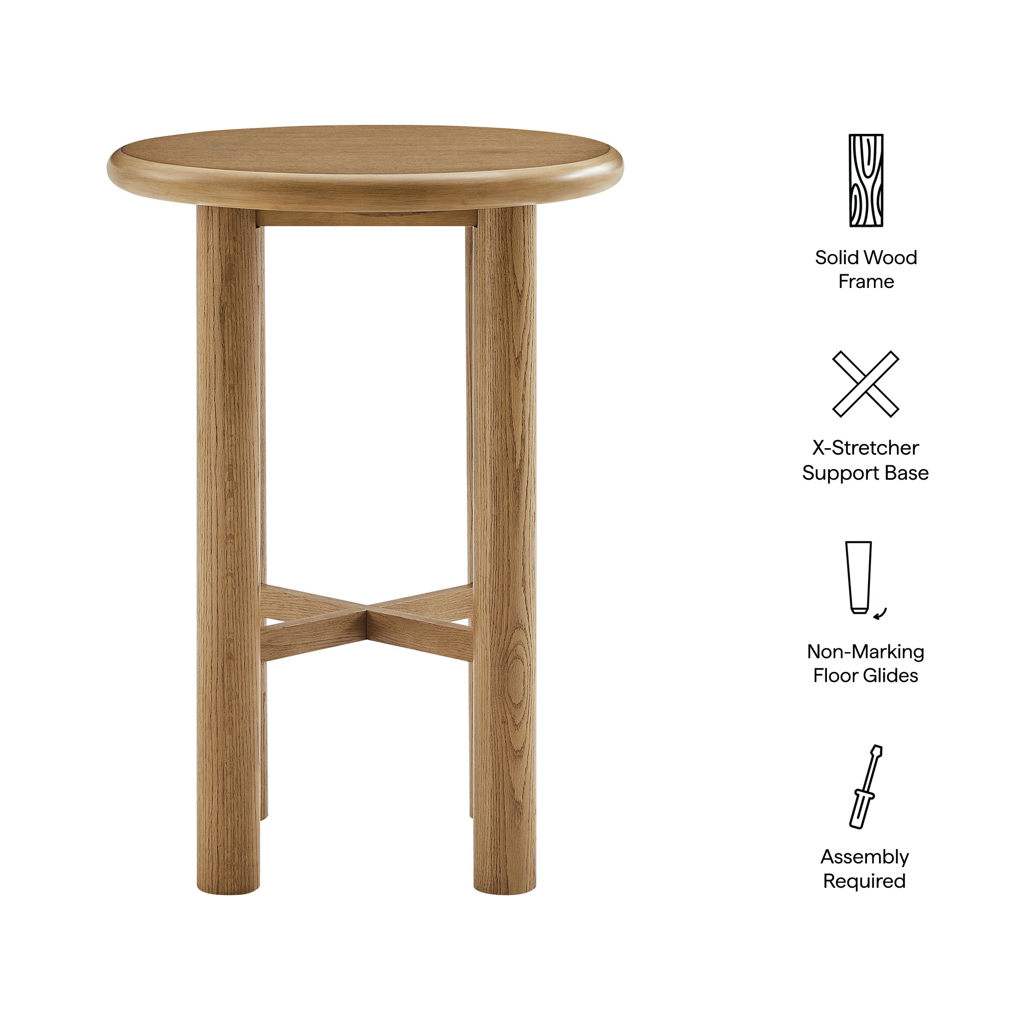 Alvia Round 30" Wood Bar Table