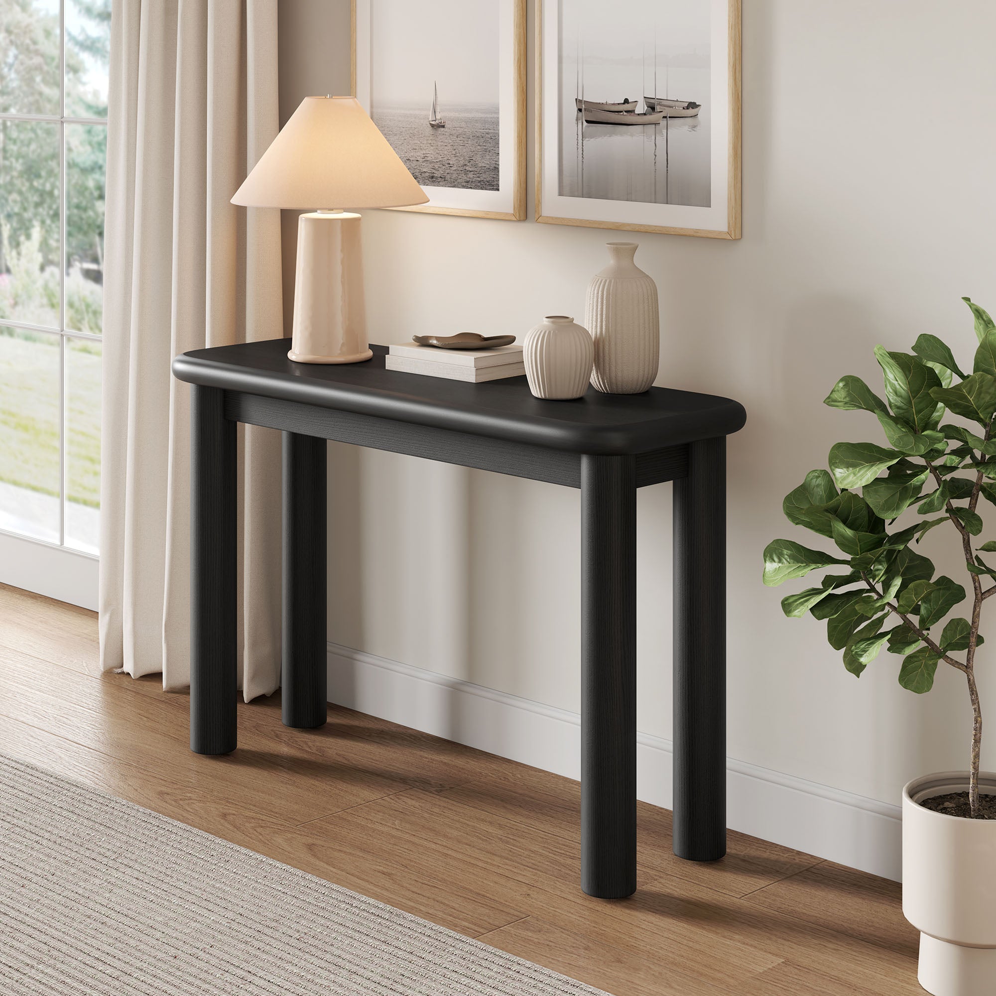 Alvia Wood Console Table