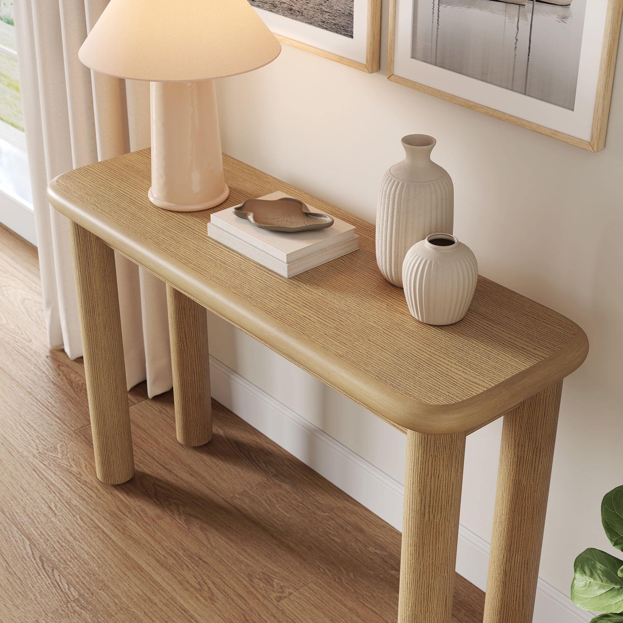 Alvia Wood Console Table