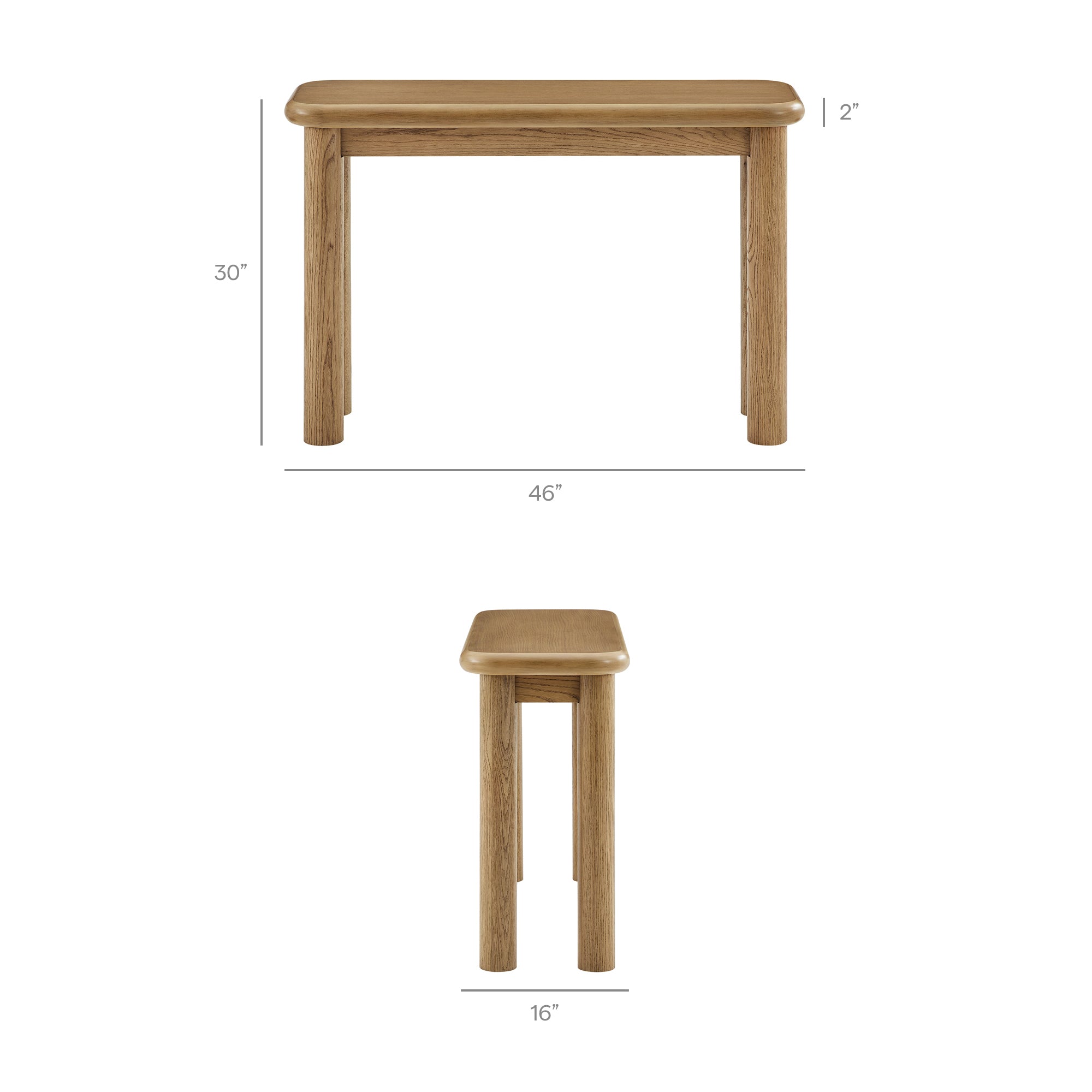 Alvia Wood Console Table