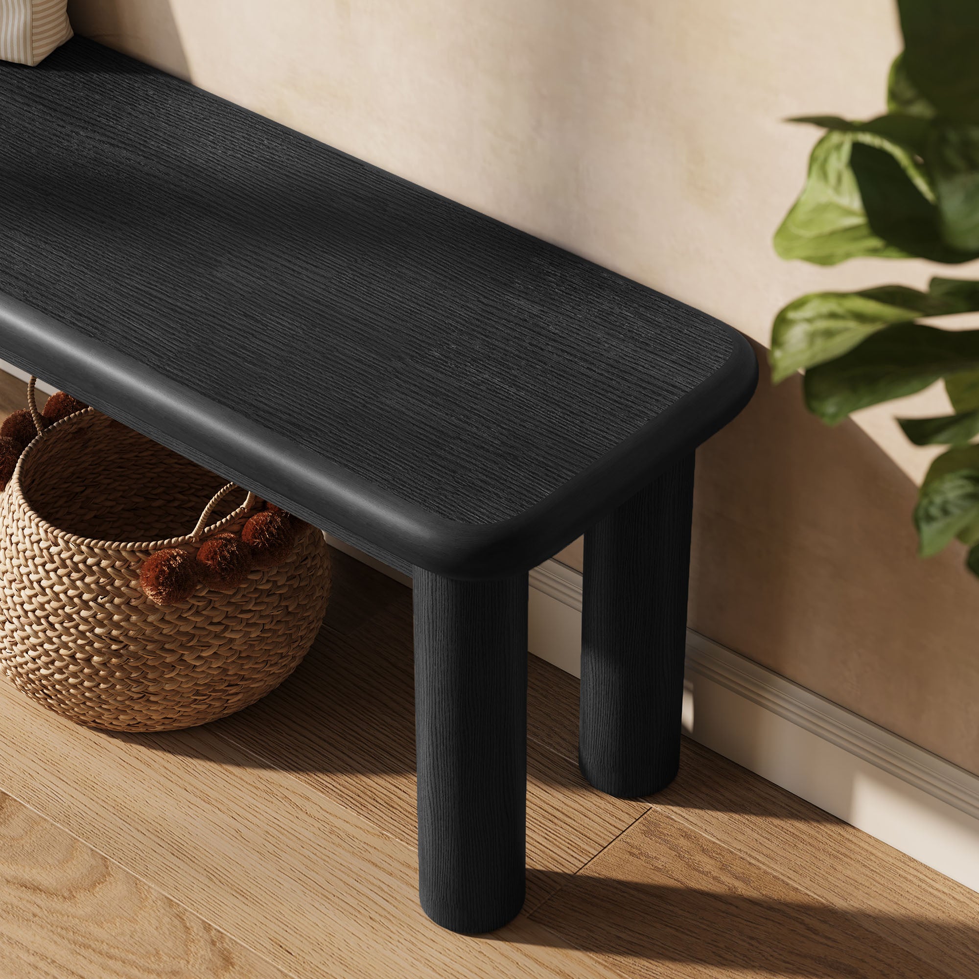 Alvia 58" Wood Bench
