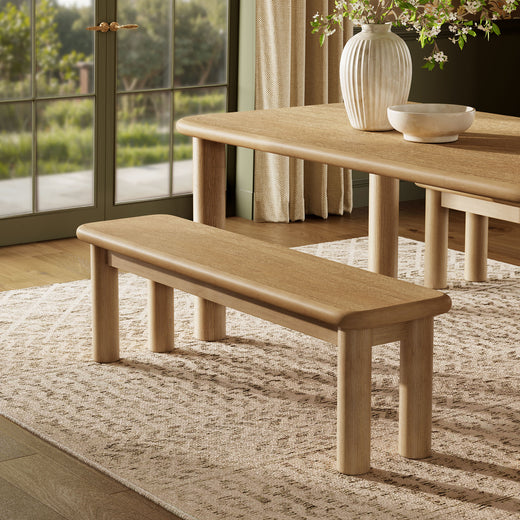 Alvia 58" Wood Bench