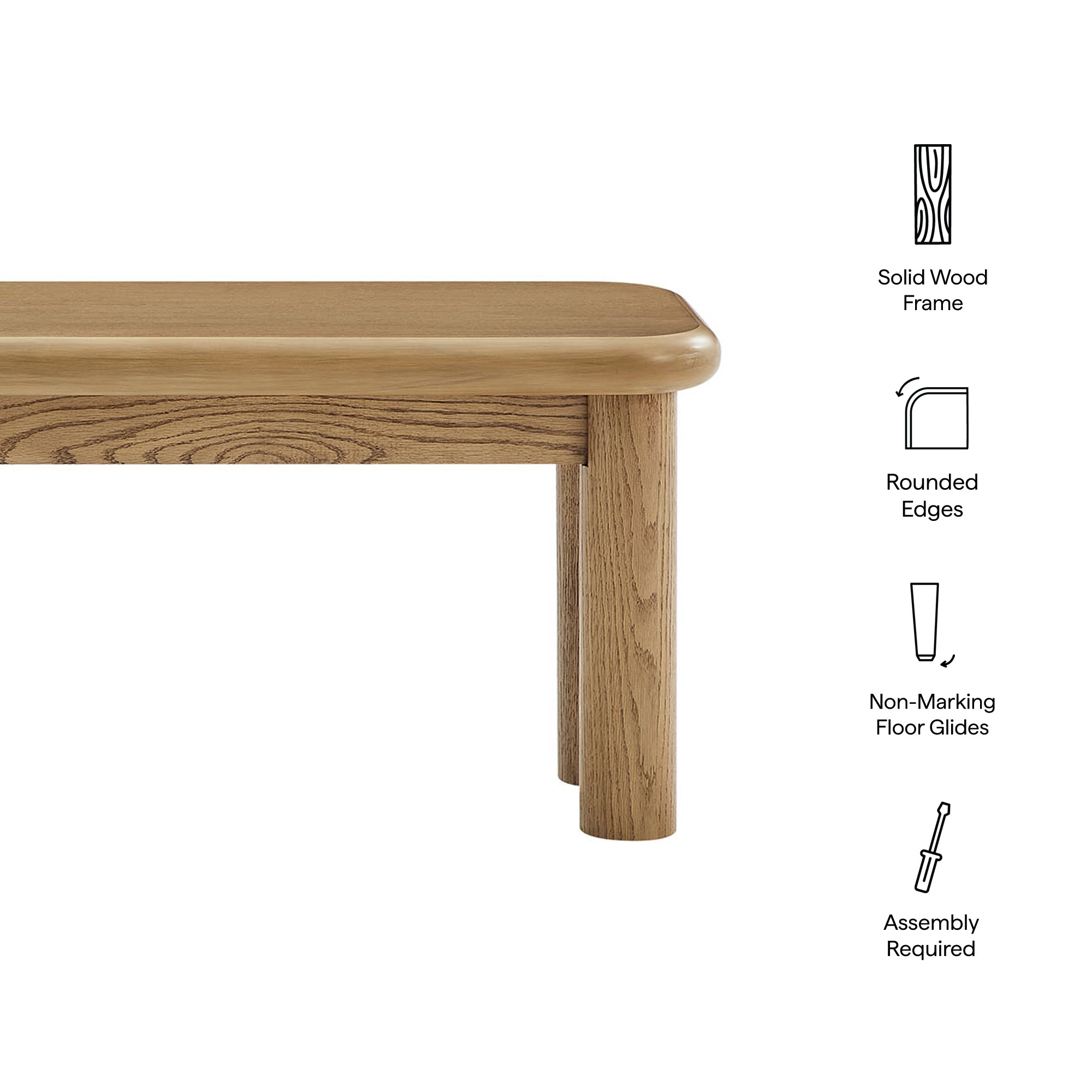 Alvia 58" Wood Bench