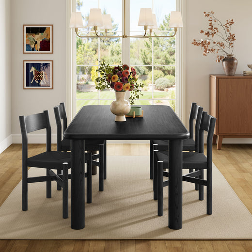 Alvia 5-Piece Wood Dining Table and Chairs Set