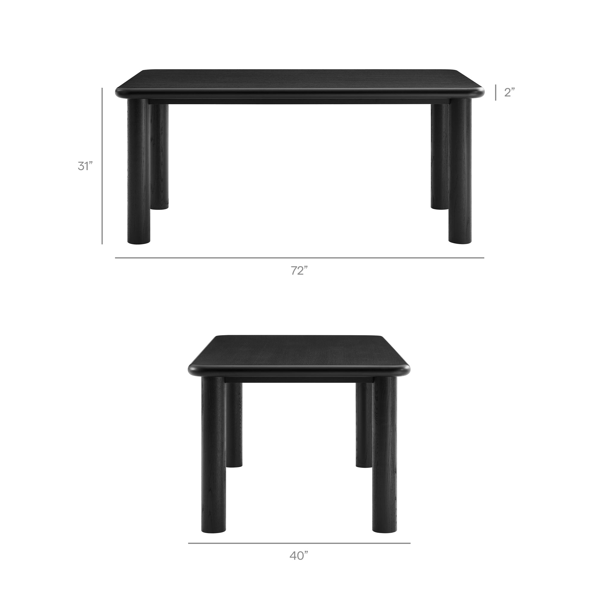 Alvia 7-Piece Wood Dining Table and Chairs Set