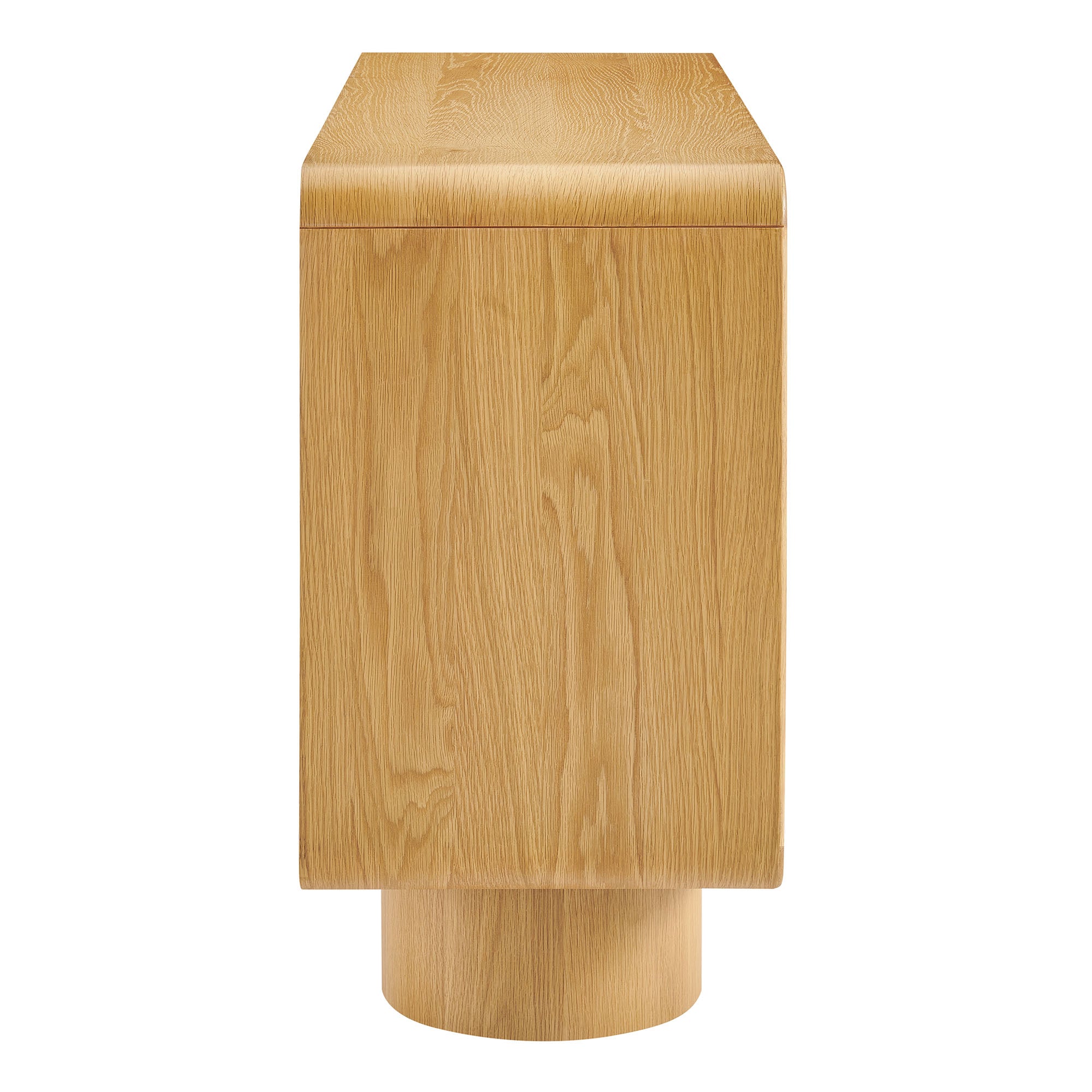 Lumo 3-Door Curved Wood Accent Cabinet