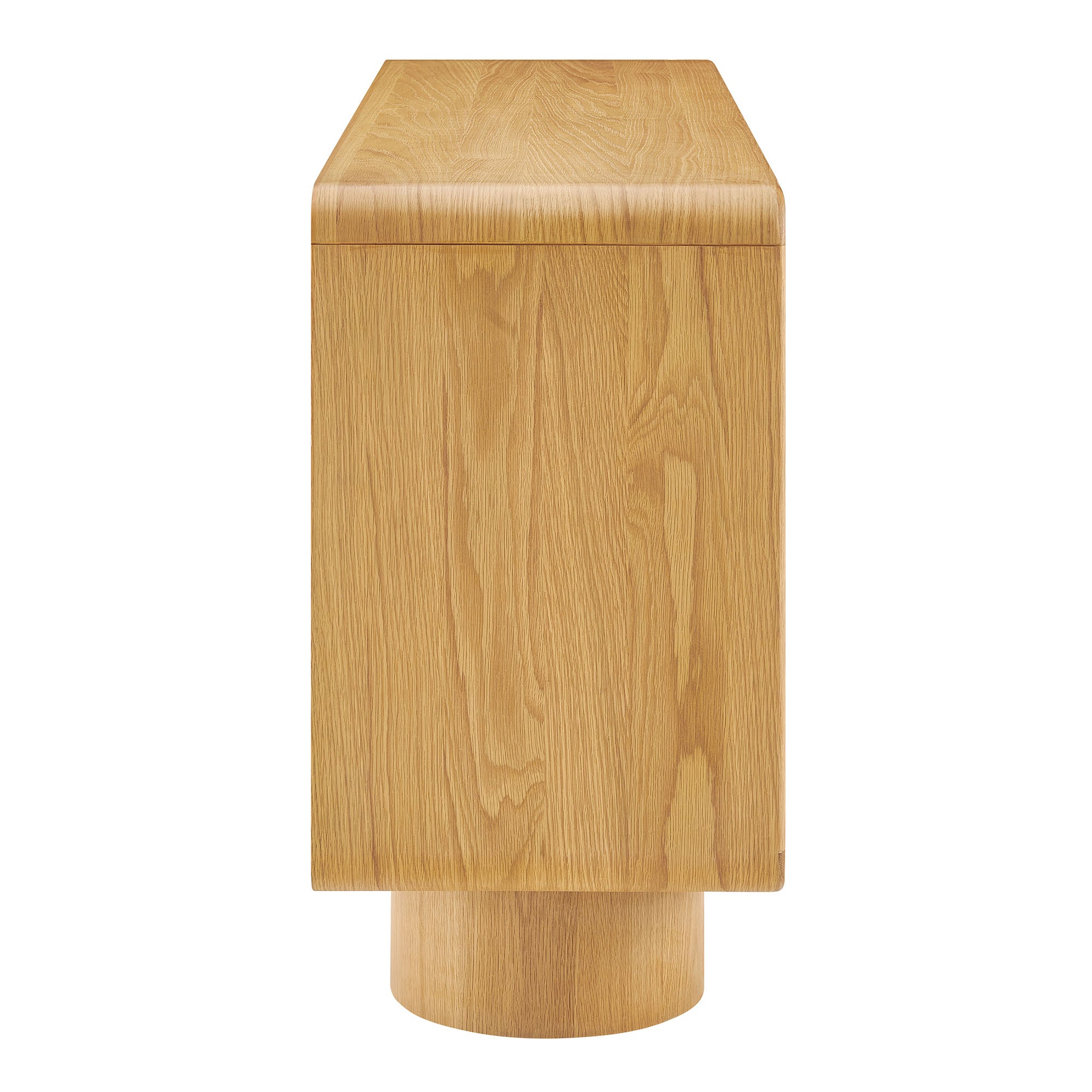 Lumo 4-Door Curved Wood Accent Cabinet
