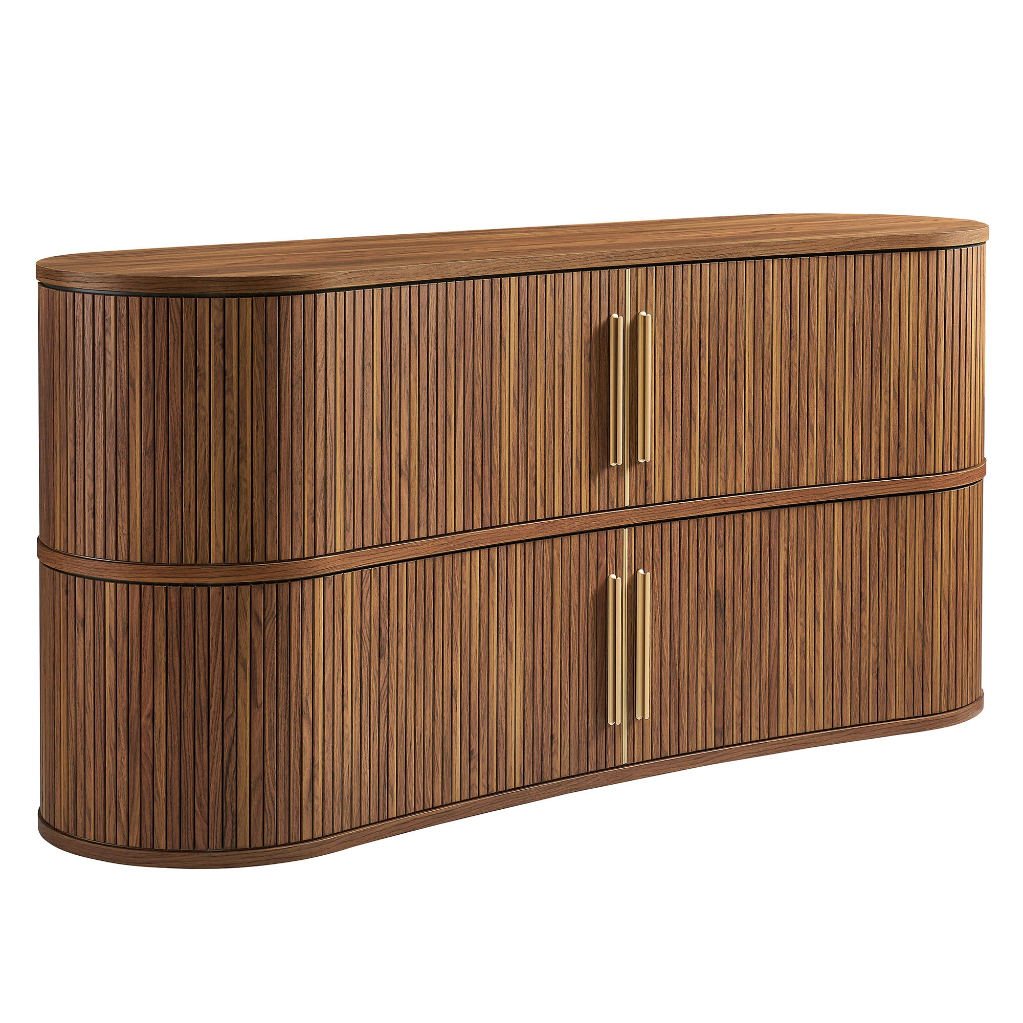 Radcliffe 63" Curved Fluted Sideboard Buffet Cabinet