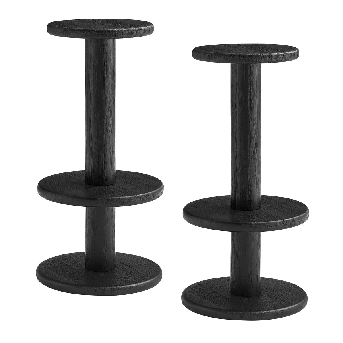 Neo 15 Inch Round Indoor - Outdoor Patio Patio Wood Bar Stools