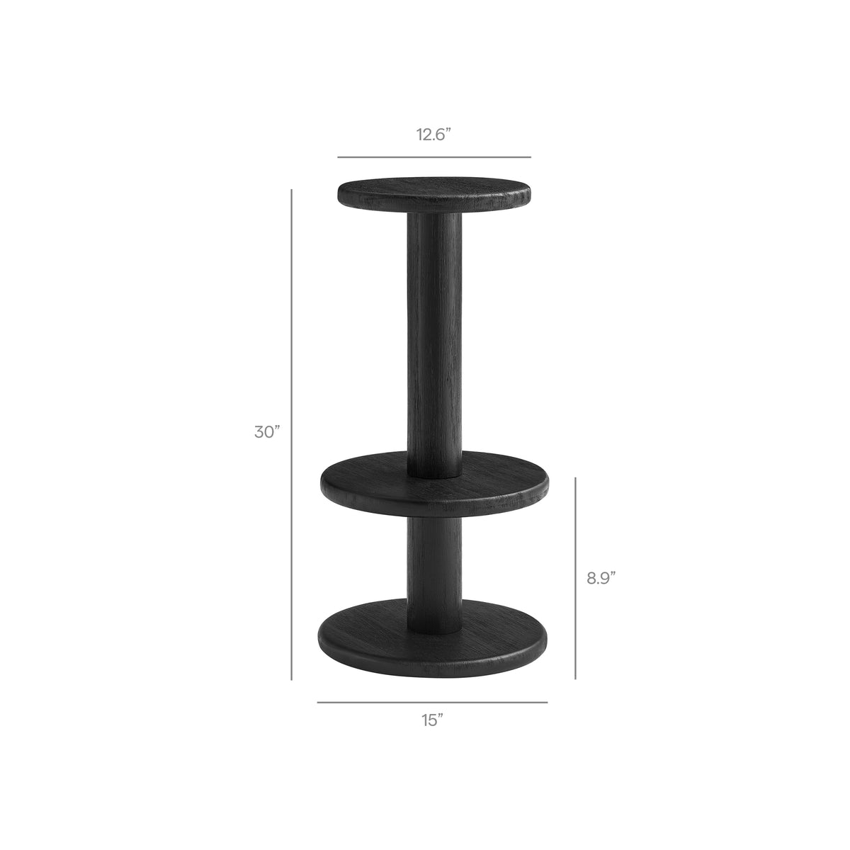 Neo 3-Piece Round Indoor - Outdoor Patio Patio Wood Bar Table And Stool Set