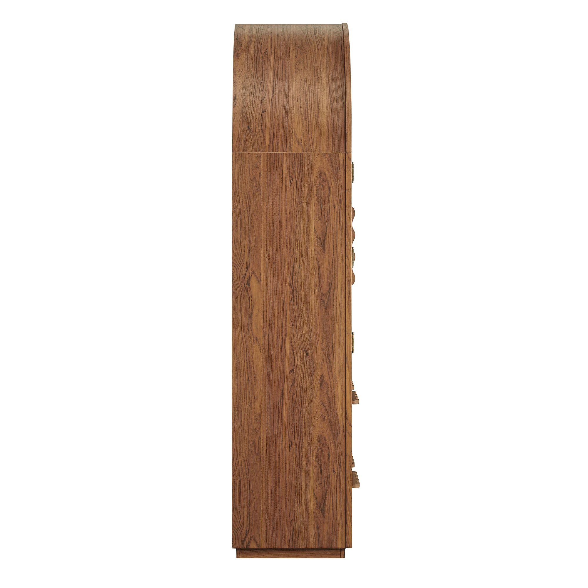 Rory 76 Inch Arched Kitchen Pantry Display Cabinet