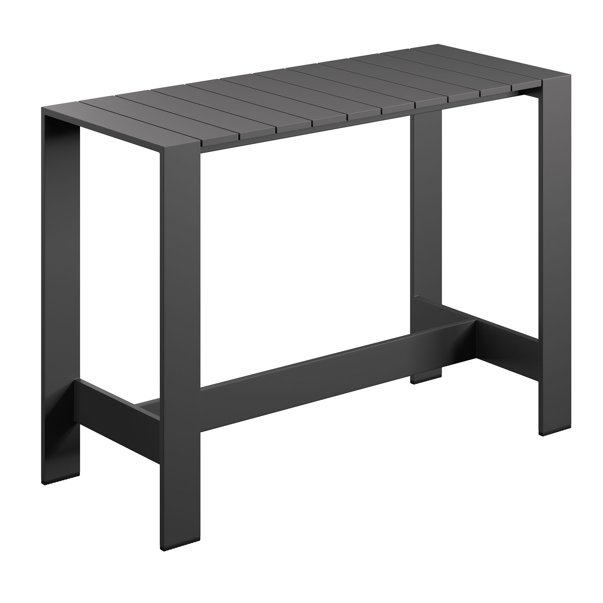 Tahoe 59 Inch Rectangle Outdoor Patio Aluminum Bar Table