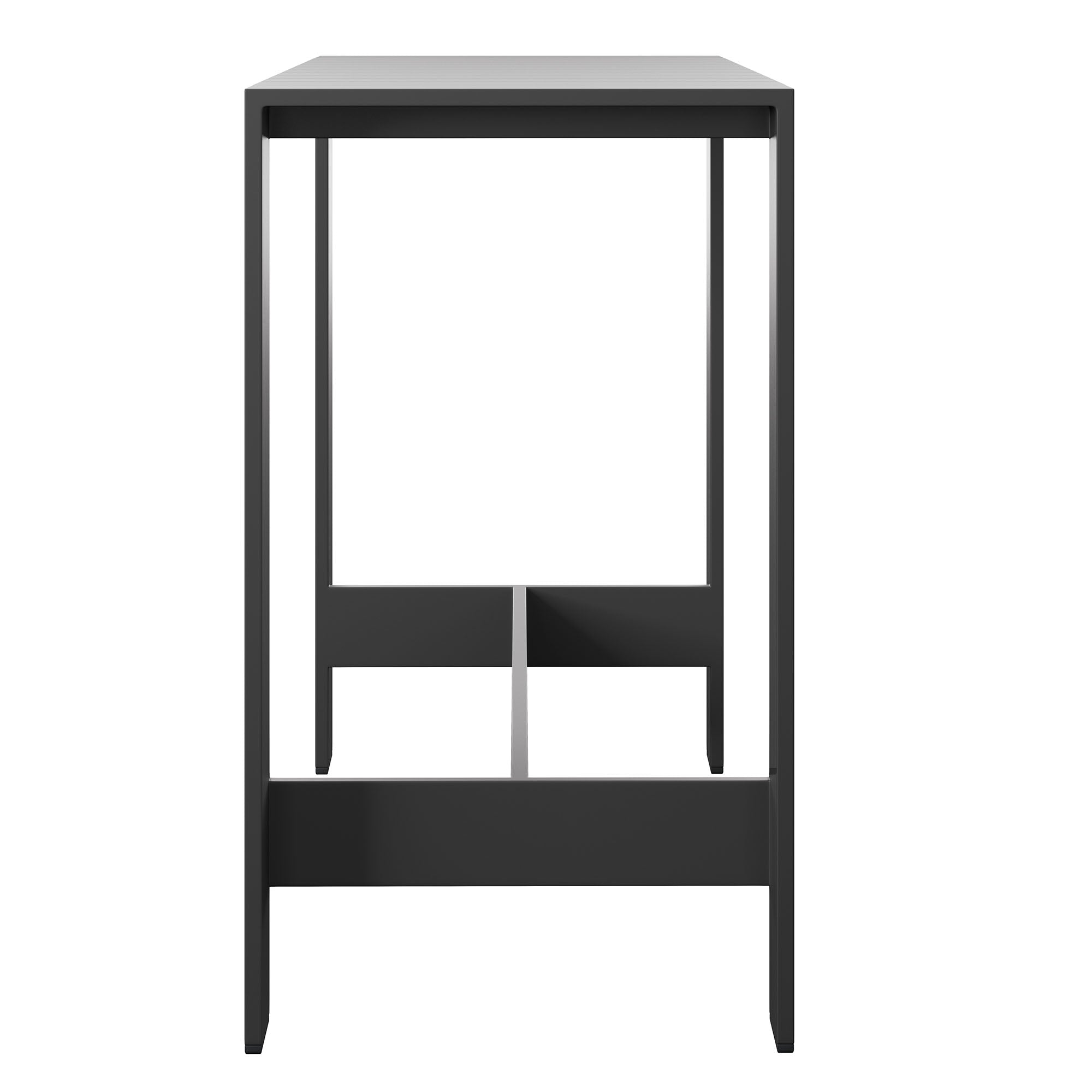 Tahoe 59 Inch Rectangle Outdoor Patio Aluminum Bar Table