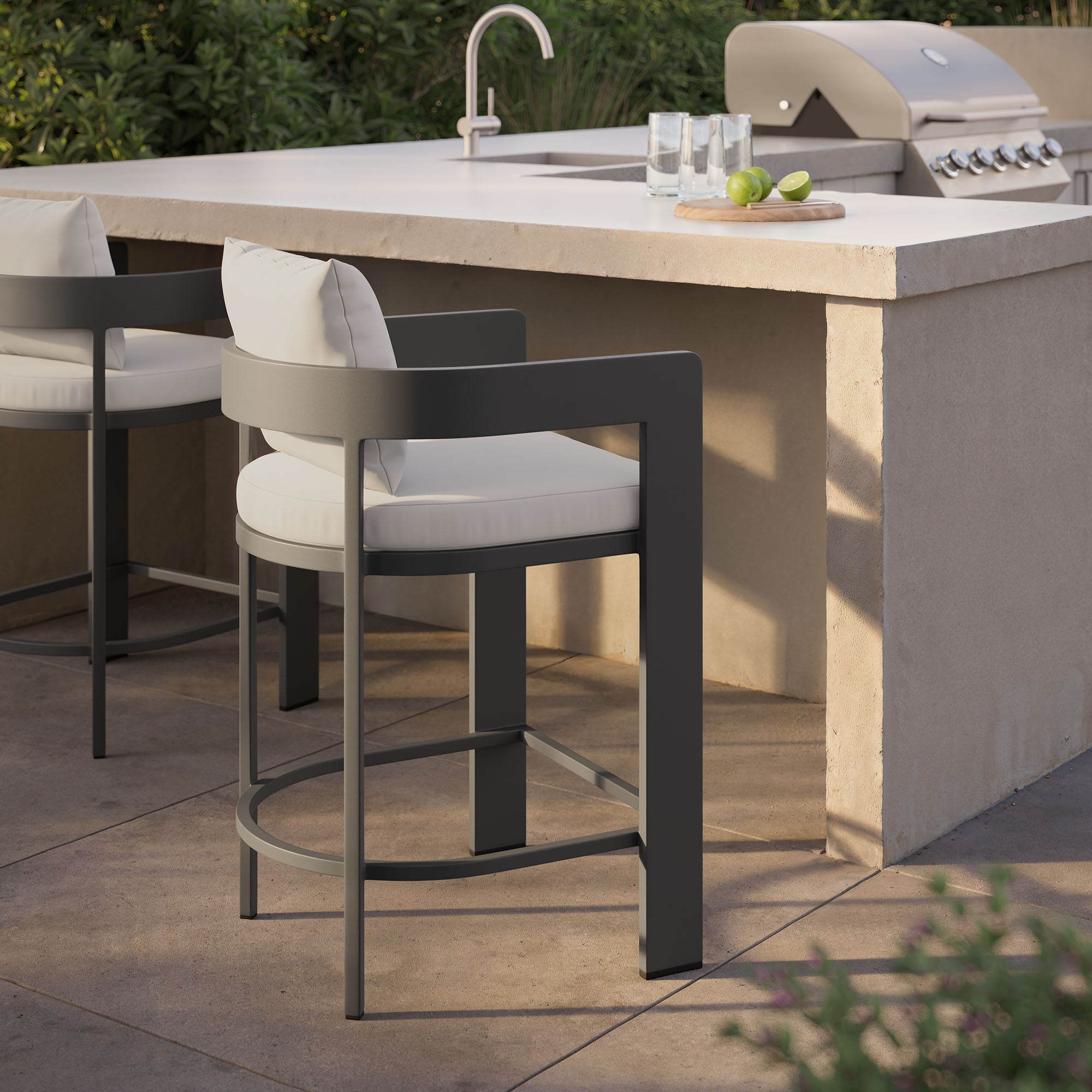 Tahoe Outdoor Patio Patio Aluminum Counter Stool