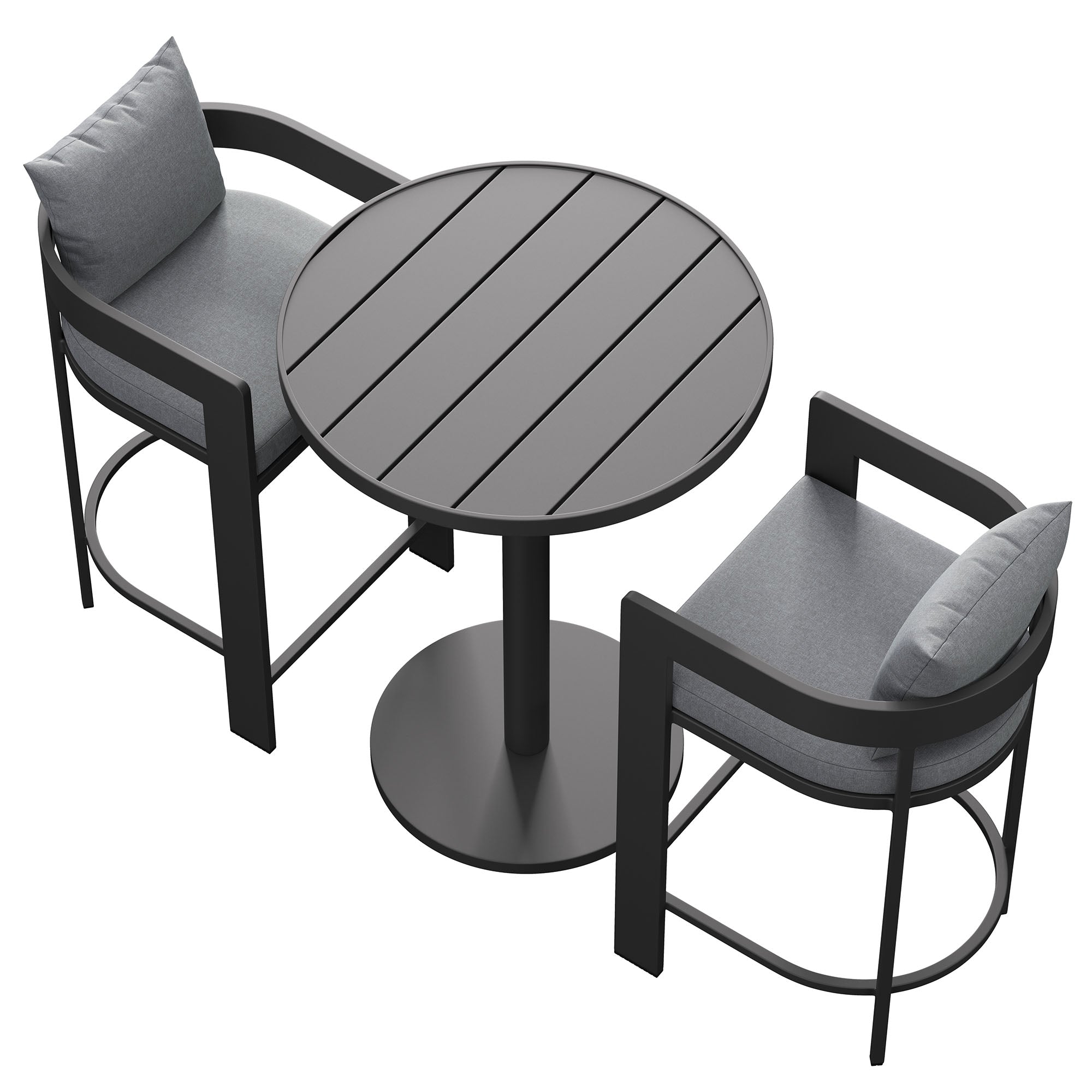 Tahoe 3-Piece Outdoor Patio Aluminum Bar Set
