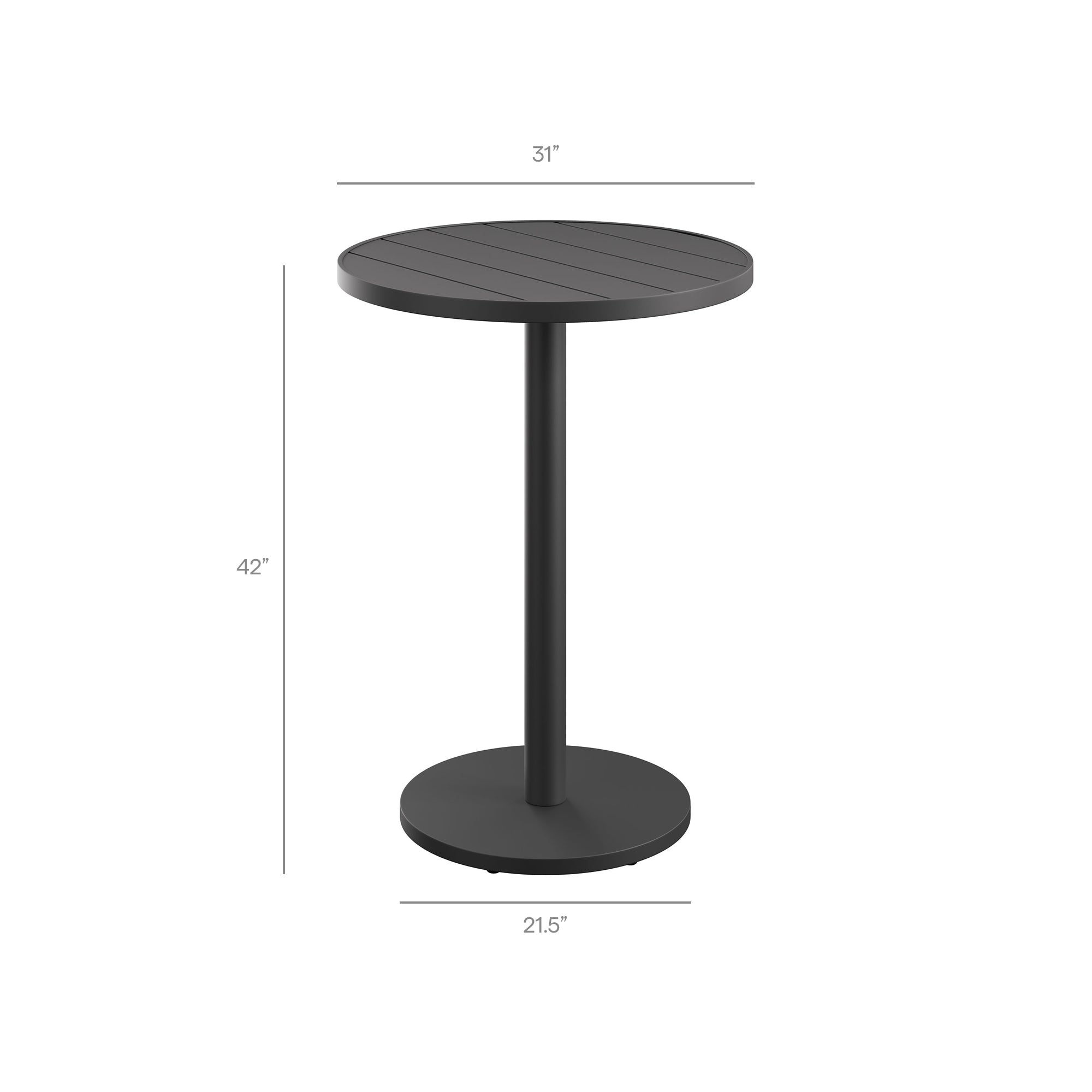 Tahoe 3-Piece Outdoor Patio Aluminum Bar Set