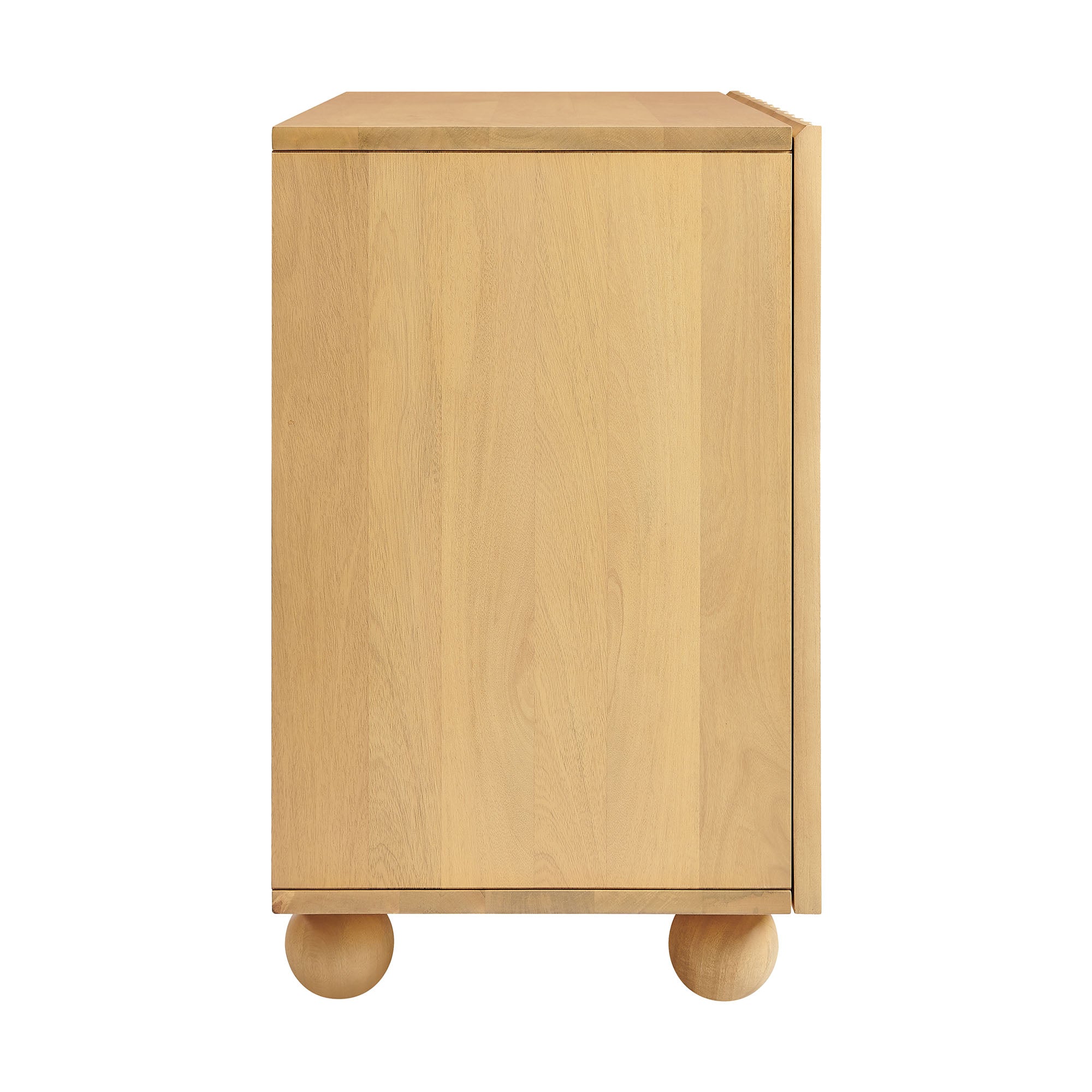 Sorren 54 Inch Scalloped Wood 3-Door Sideboard