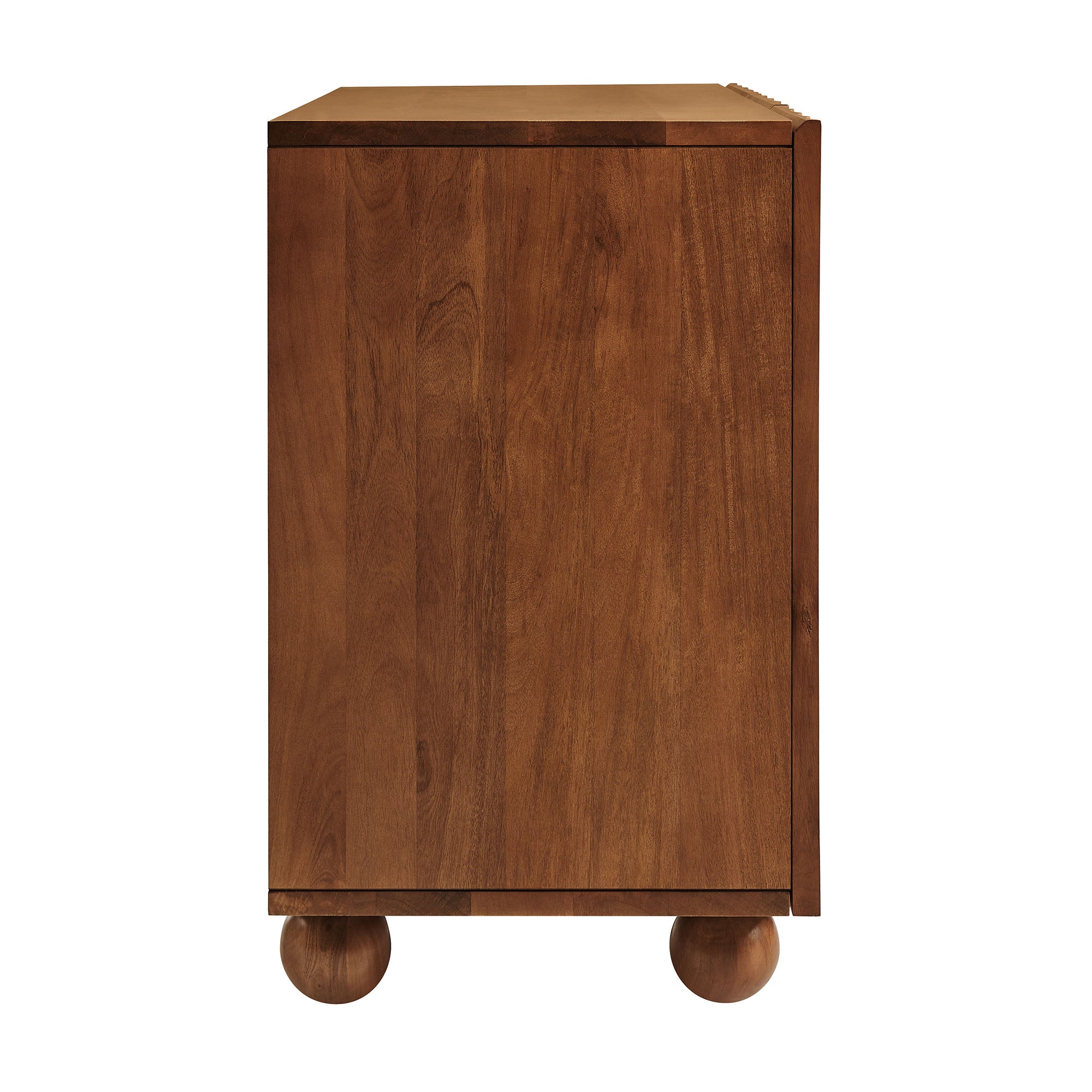 Sorren 54 Inch Scalloped Wood 3-Door Sideboard