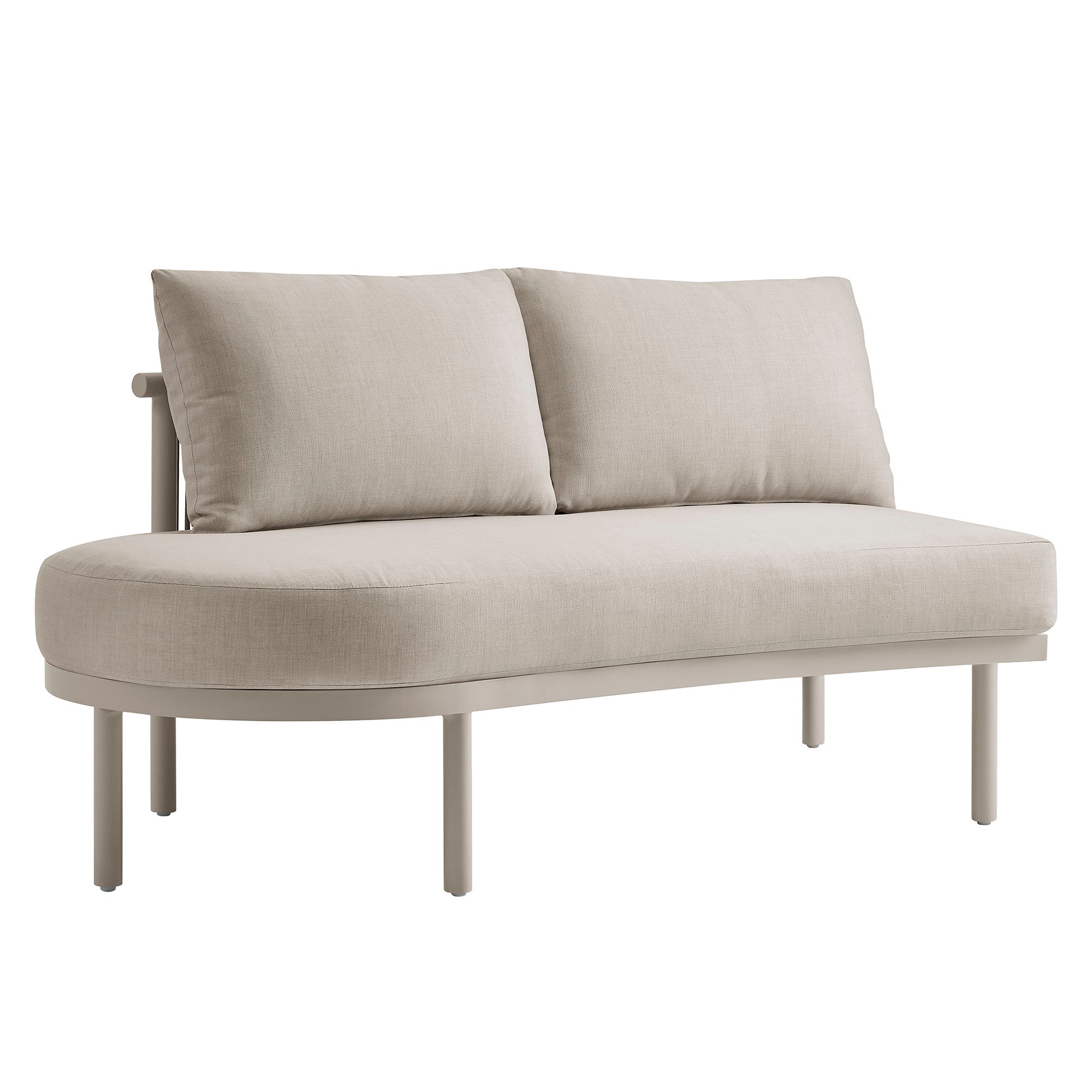 Porta 2 Piece Outdoor Patio Aluminum Modular Sofa