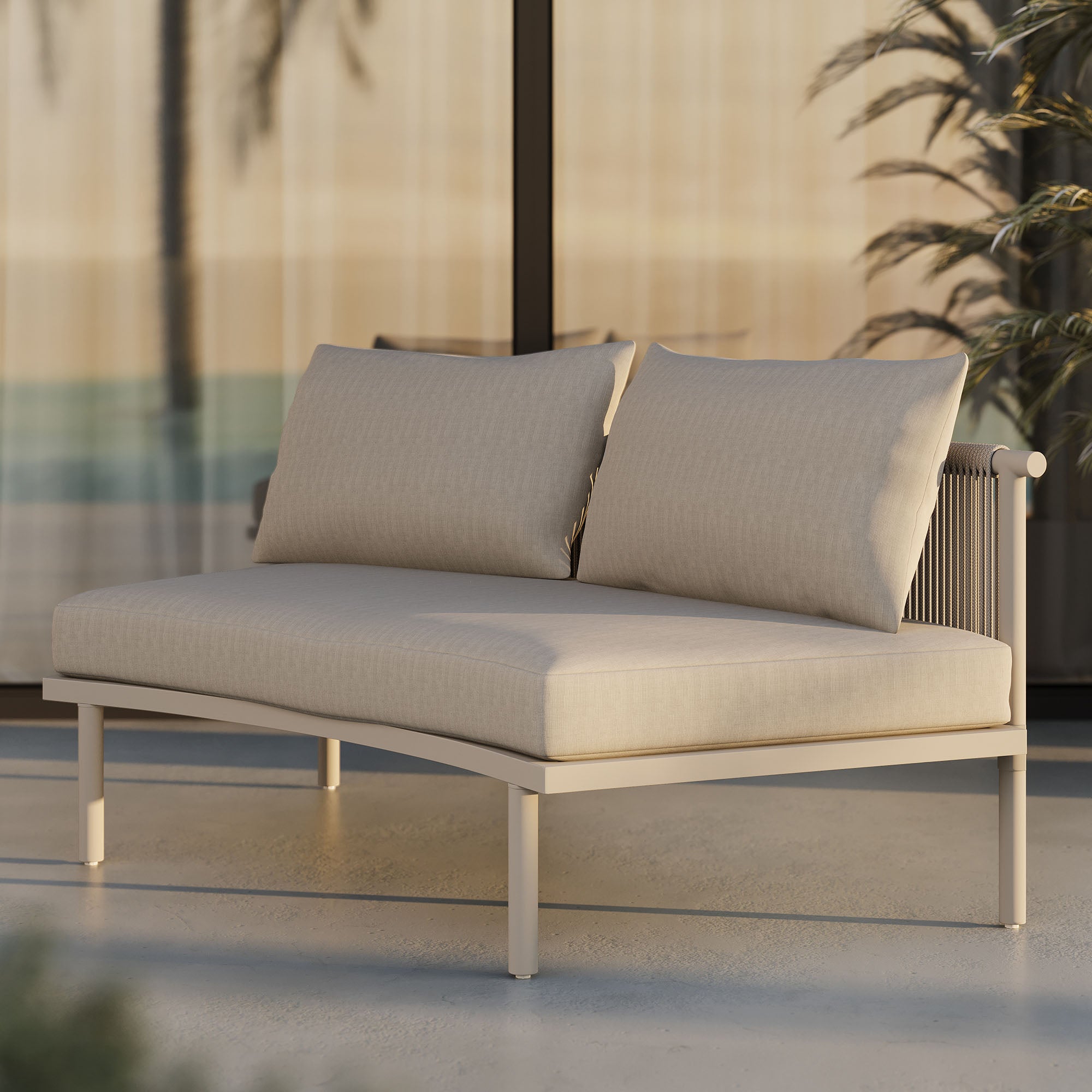 Porta Armless Outdoor Patio Aluminum Modular Piece