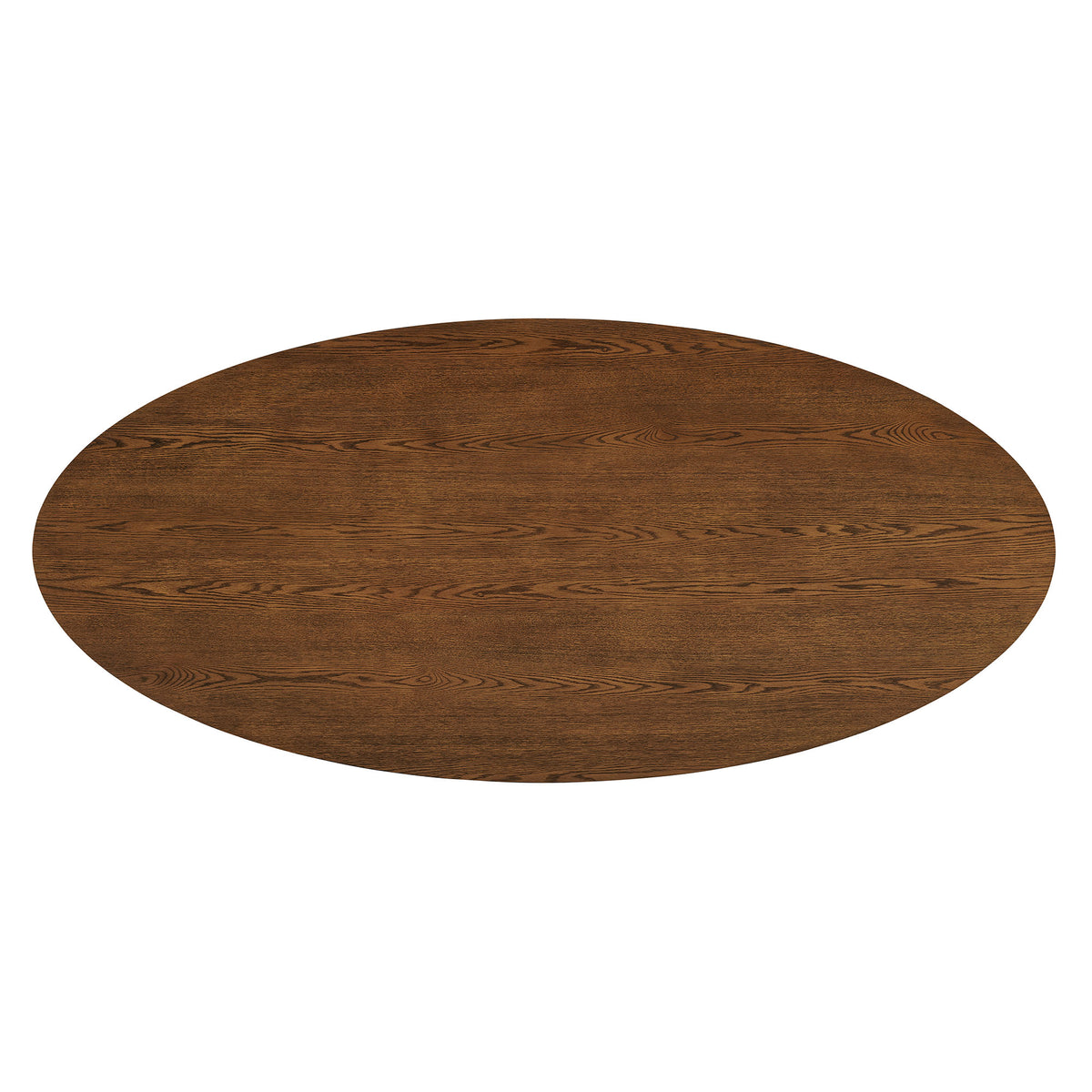 Renwick 79 Inch Oak Veneer Oval Pedestal Dining Table