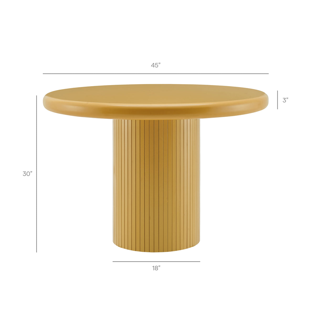 Belmonte 45 Inch Painted Wood Round Pedestal Dining Table