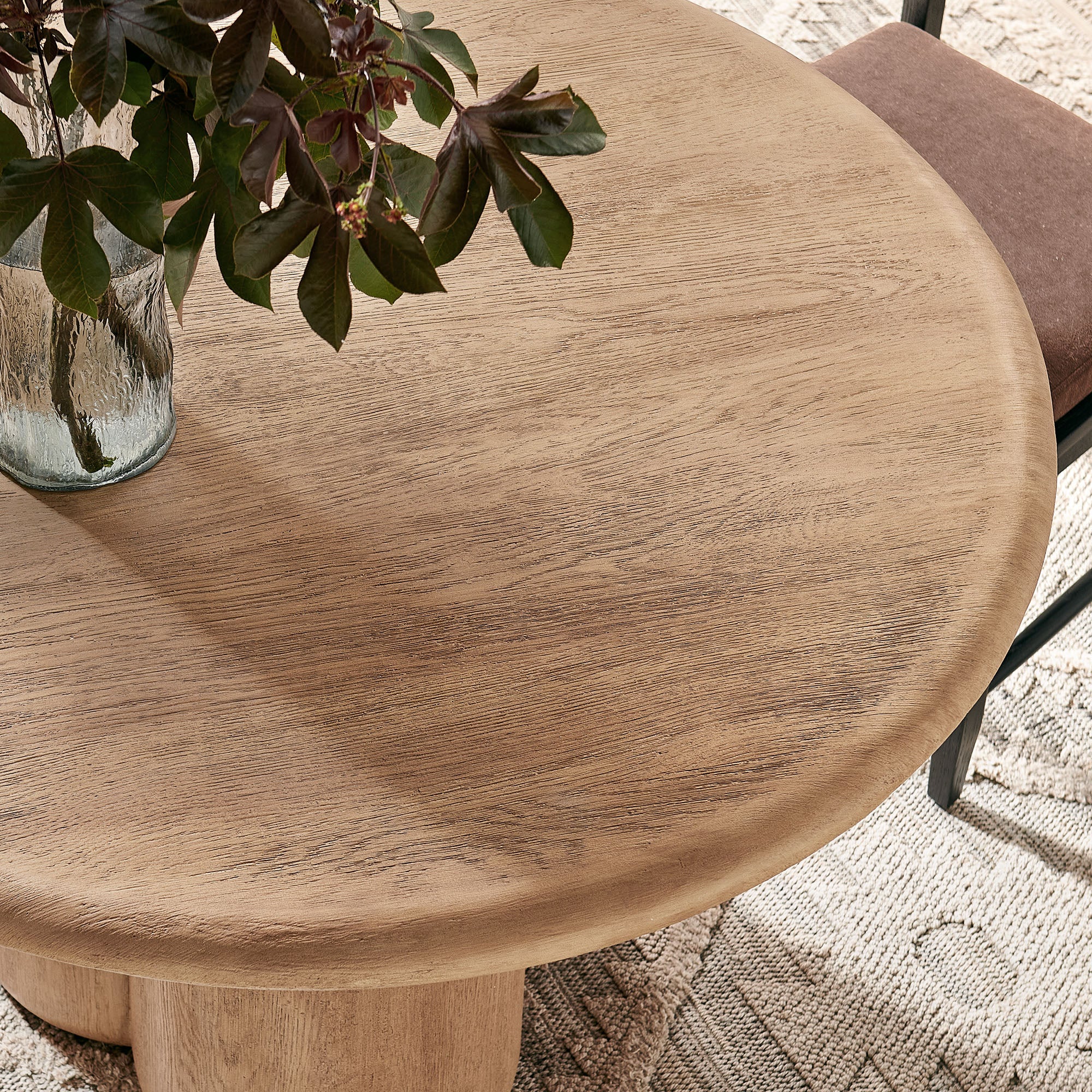 Tori 48 Inch Round Indoor and Outdoor Patio Dining Table